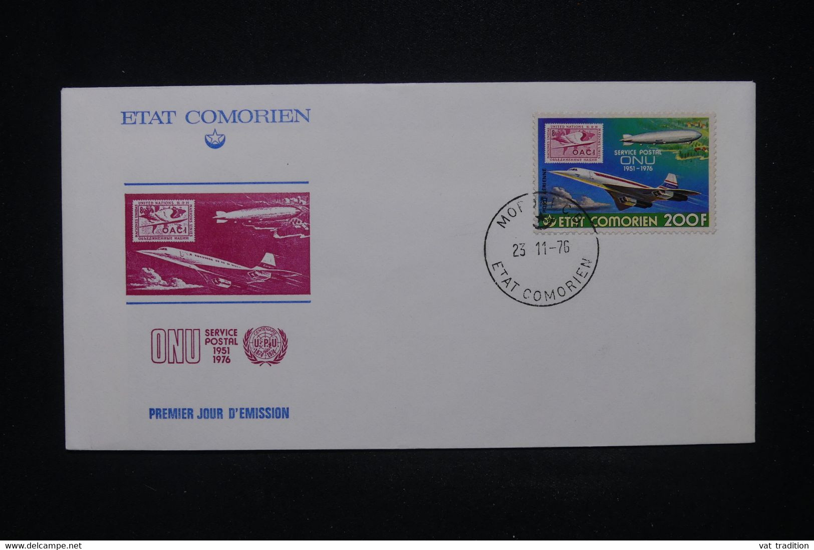 COMORES - Enveloppe FDC En 1976 - Concorde - L 119868 - Comores (1975-...)