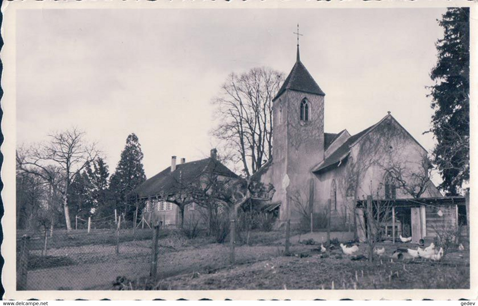 Montet Sur Cudrefin VD, Eglise Et Poulailler (731) - Cudrefin