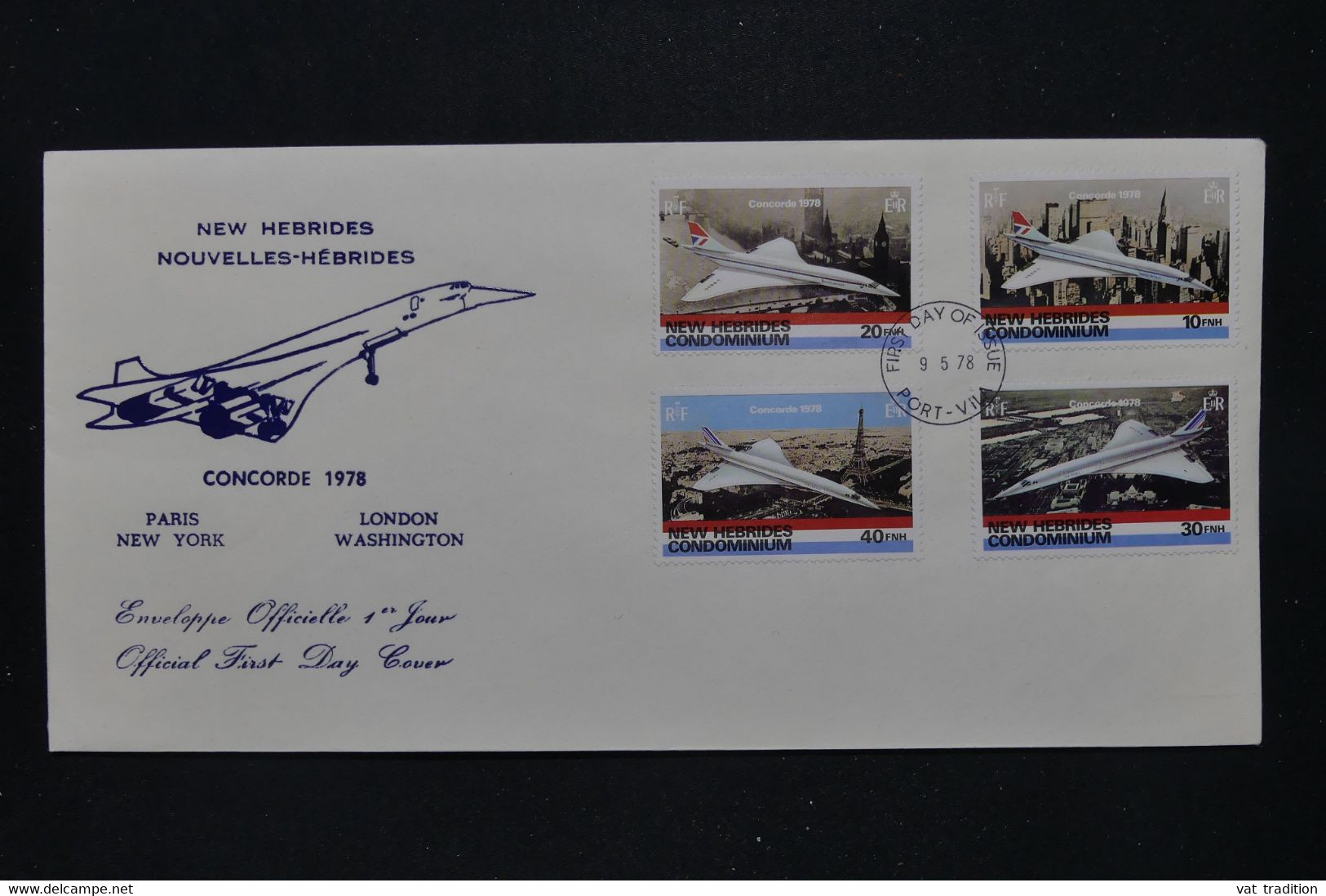 NOUVELLES HÉBRIDES  - Enveloppe FDC En 1978 - Concorde - L 119881 - FDC