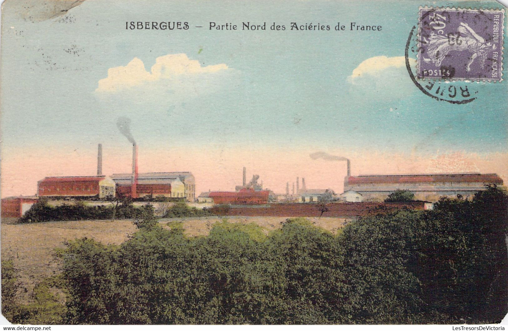 CPA Isbergues - Partie Nord Des Aciéries De France - Isbergues