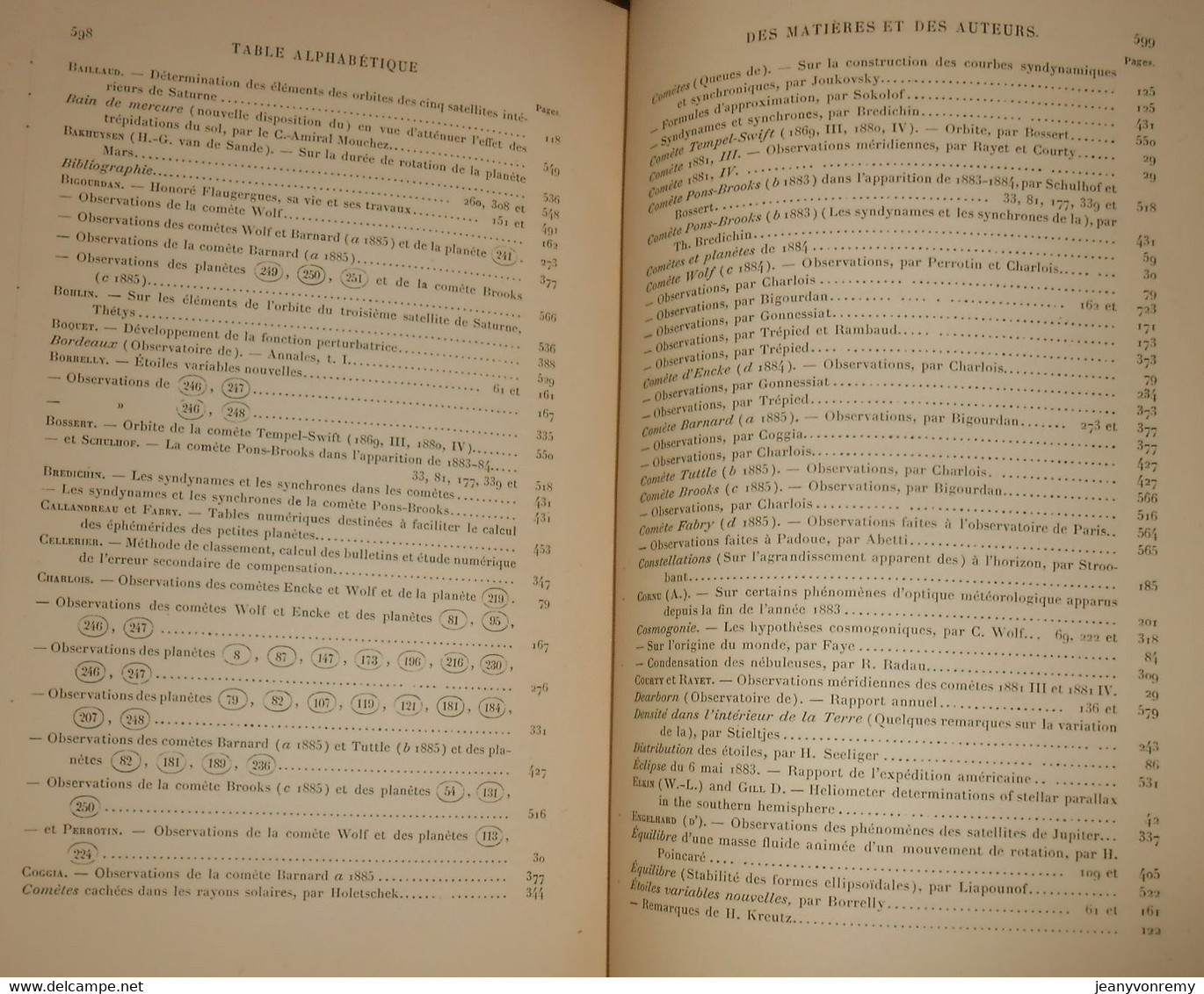 Bulletin Astronomique. Félix Tisserand. Tome II. 1885. - Astronomie