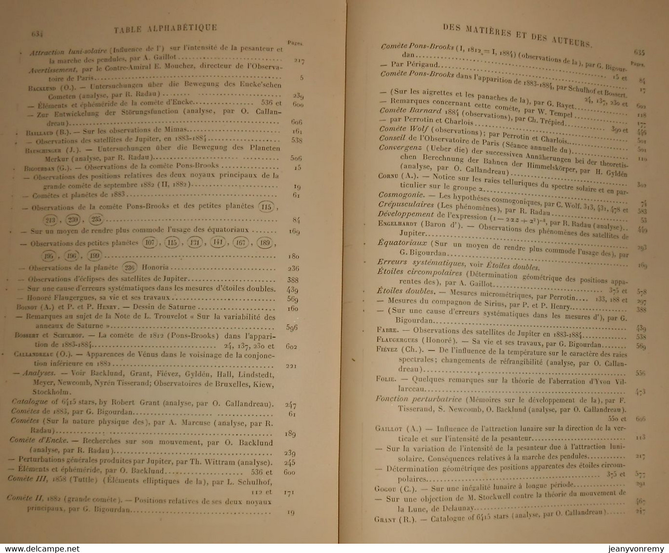 Bulletin Astronomique. Félix Tisserand. Tome I.1884. - Astronomie