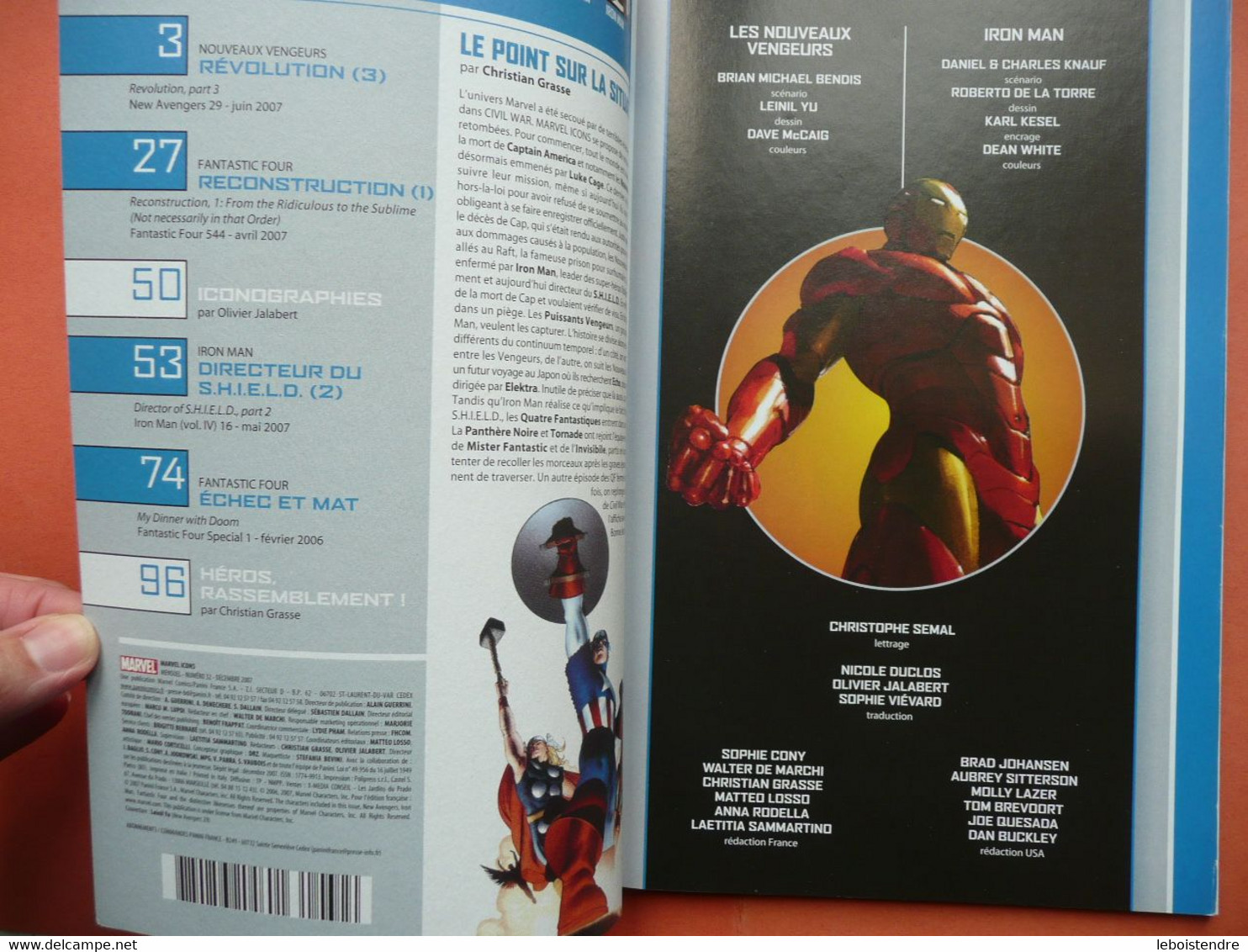 MARVEL ICONS N 32 DECEMBRE 2007 COLLECTOR EDITION L INITIATIVE MARVEL PANINI COMICS TRES BON ETAT - Marvel France