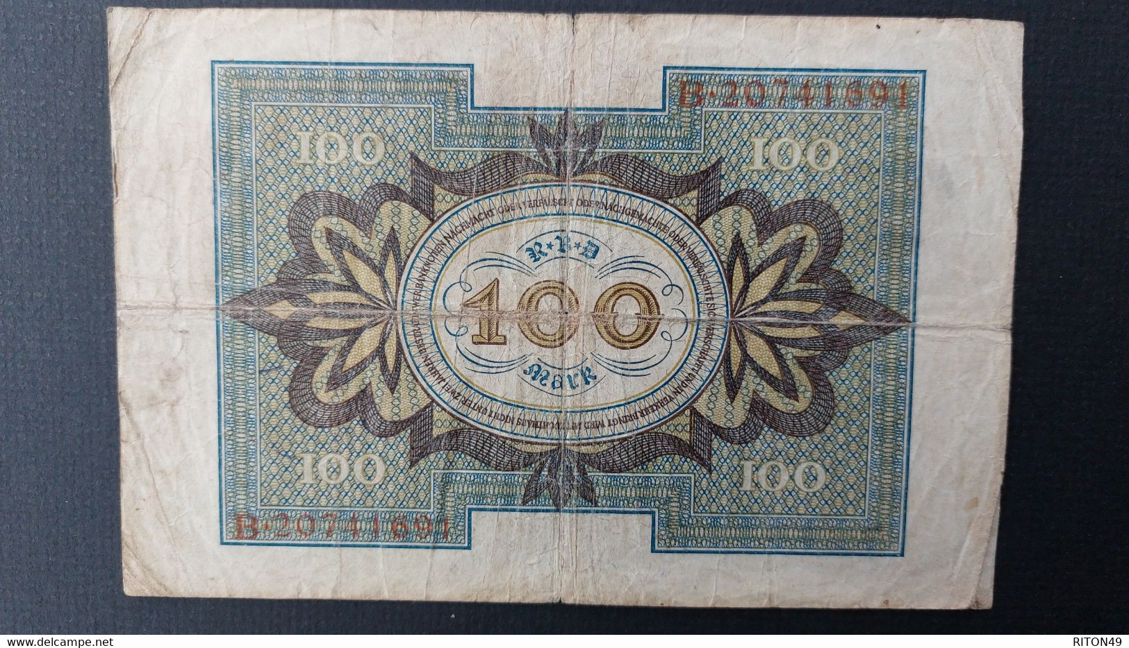 BILLET 1920 ALLEMAGNE 100 MARK - 100 Mark