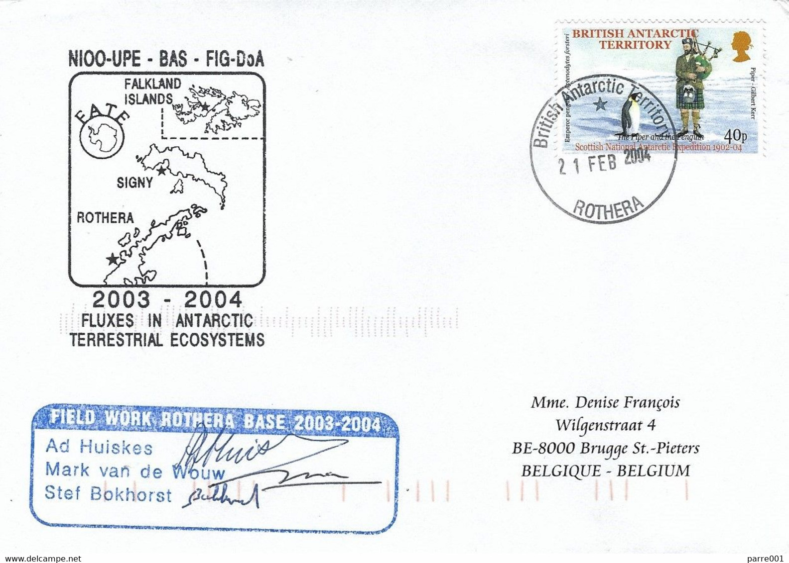 BAT 2004 Rothera Antarctica Netherlands Institute Of Ecology-Unit For Polar Ecology Fluxes Terrestrial Ecosystems Cover - Forschungsprogramme