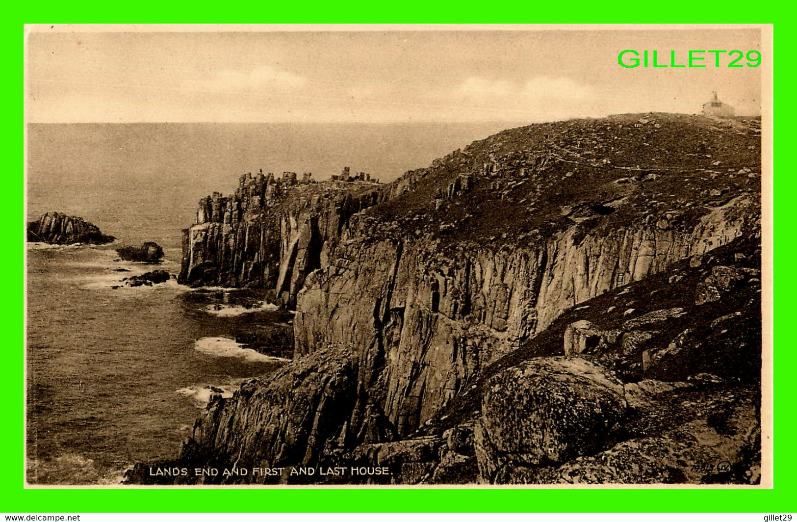 LAND'S END, UK - AND FIRST AND LAST HOUSE -  SEPIATYPE SERIES - - Land's End