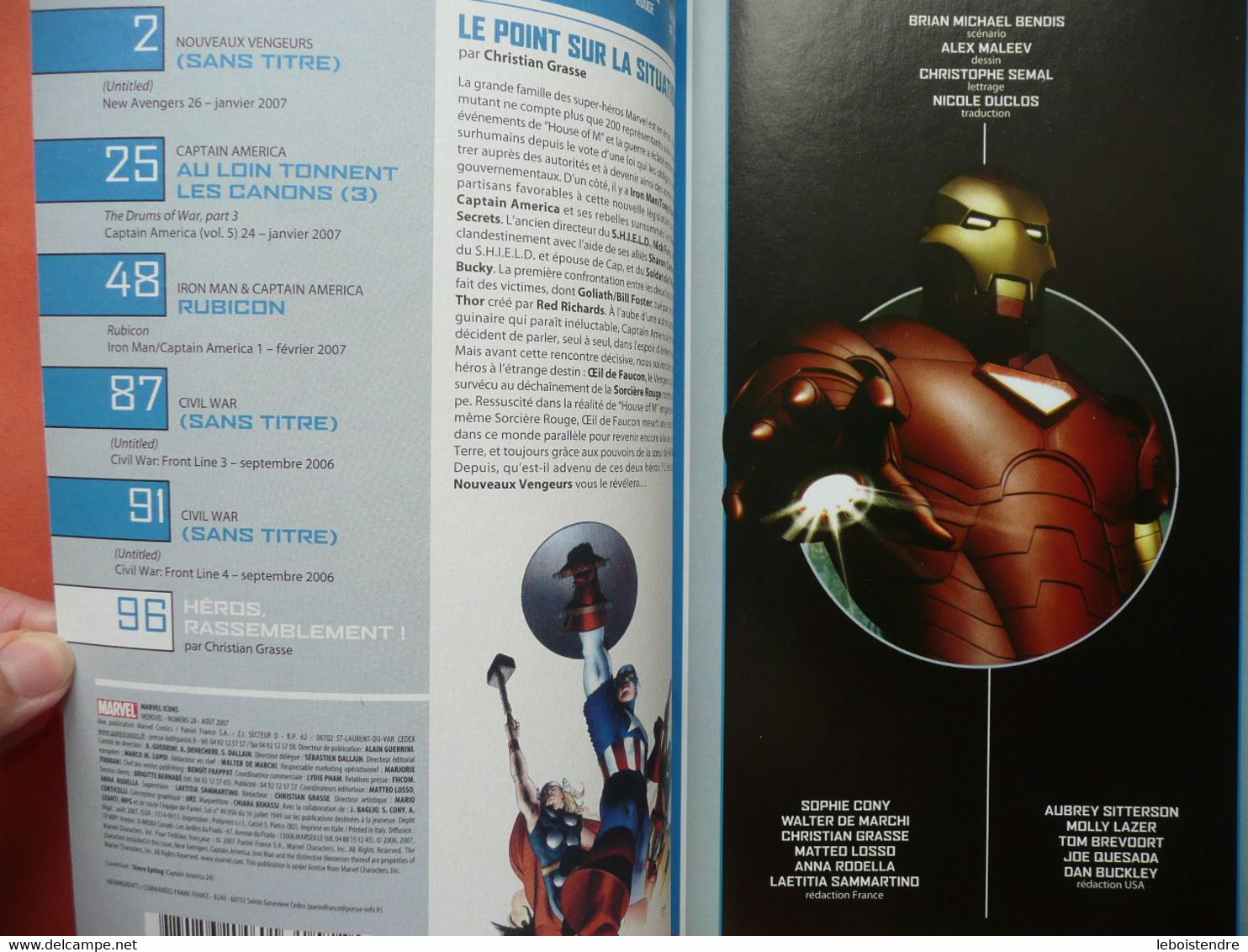 MARVEL ICONS N 28  AOUT 2007 CIVIL WAR COLLECTOR EDITION MARVEL PANINI COMICS TRES BON ETAT - Marvel France