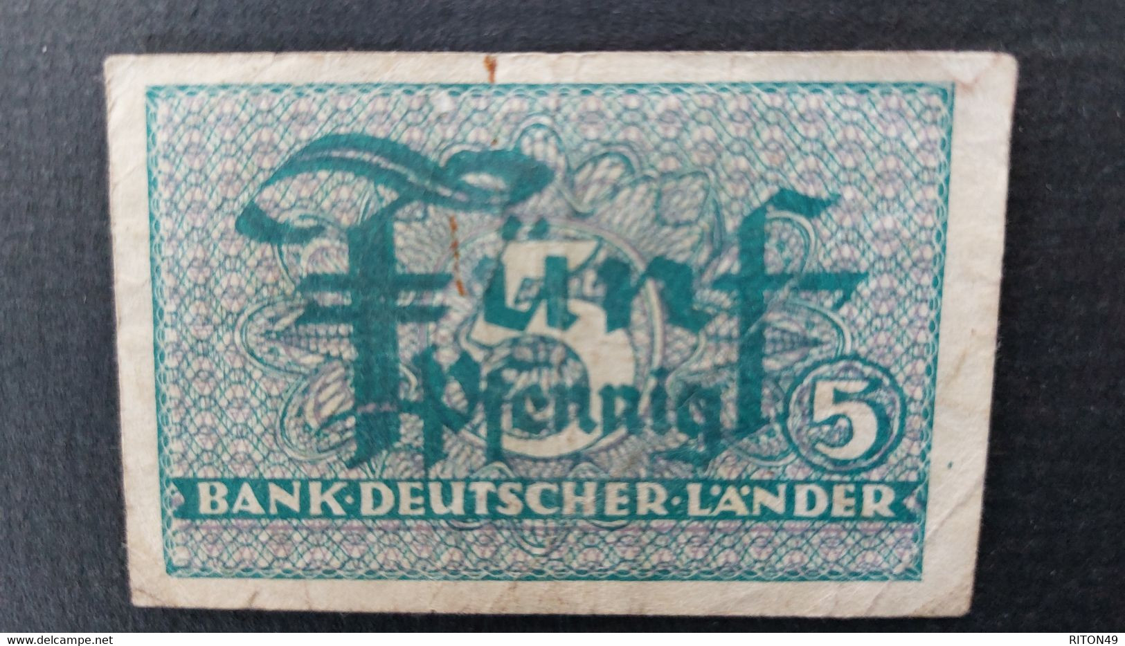 BILLET 1948 ALLEMAGNE 5 PFENNIG - Sonstige & Ohne Zuordnung