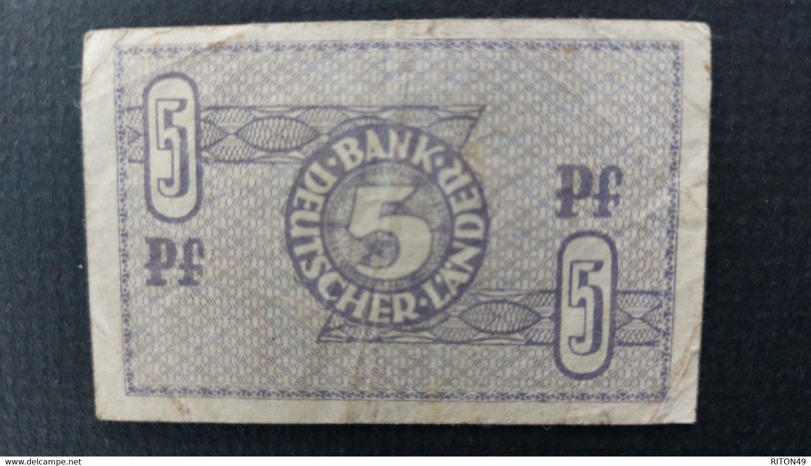 BILLET 1948 ALLEMAGNE 5 PFENNIG - Other & Unclassified