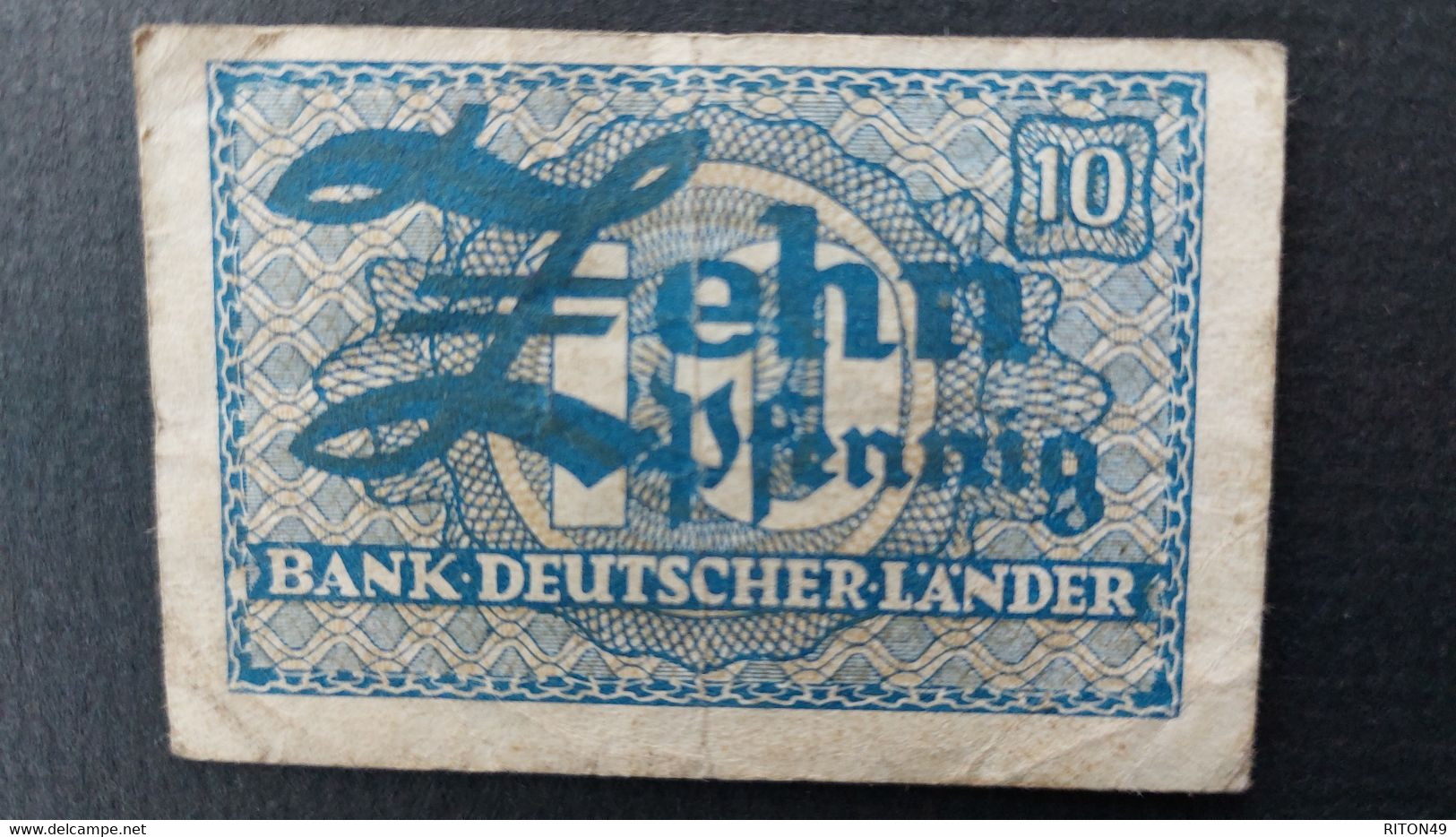 BILLET 1948 ALLEMAGNE 10 PFENNIG - Otros & Sin Clasificación