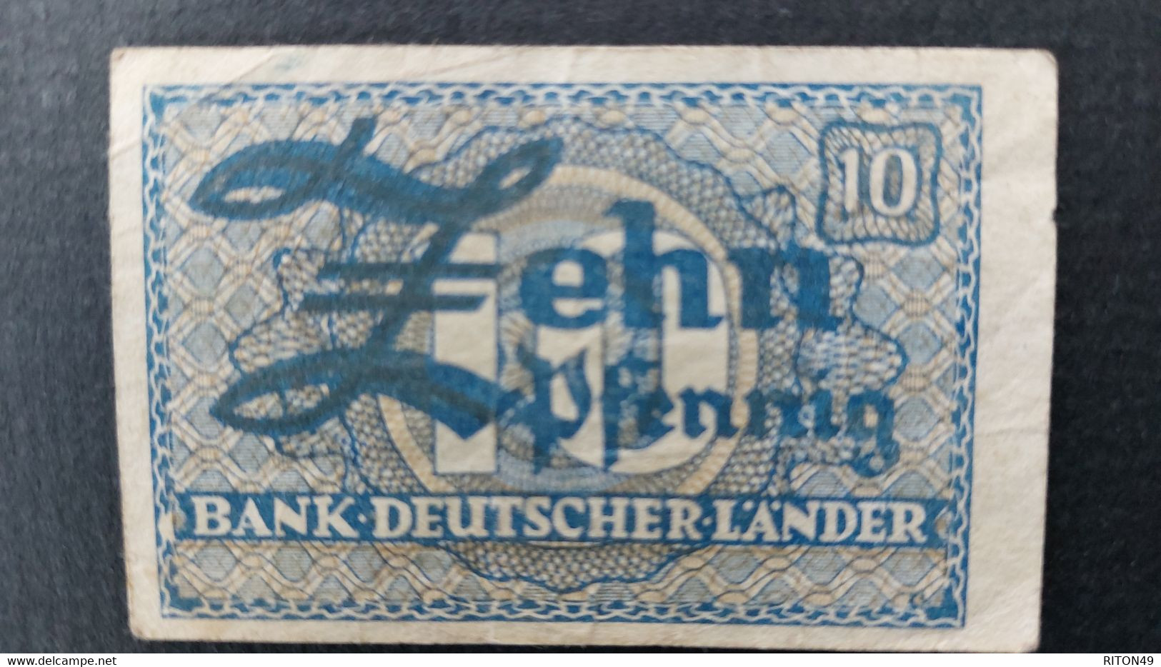 BILLET 1948 ALLEMAGNE 10 PFENNIG - Otros & Sin Clasificación