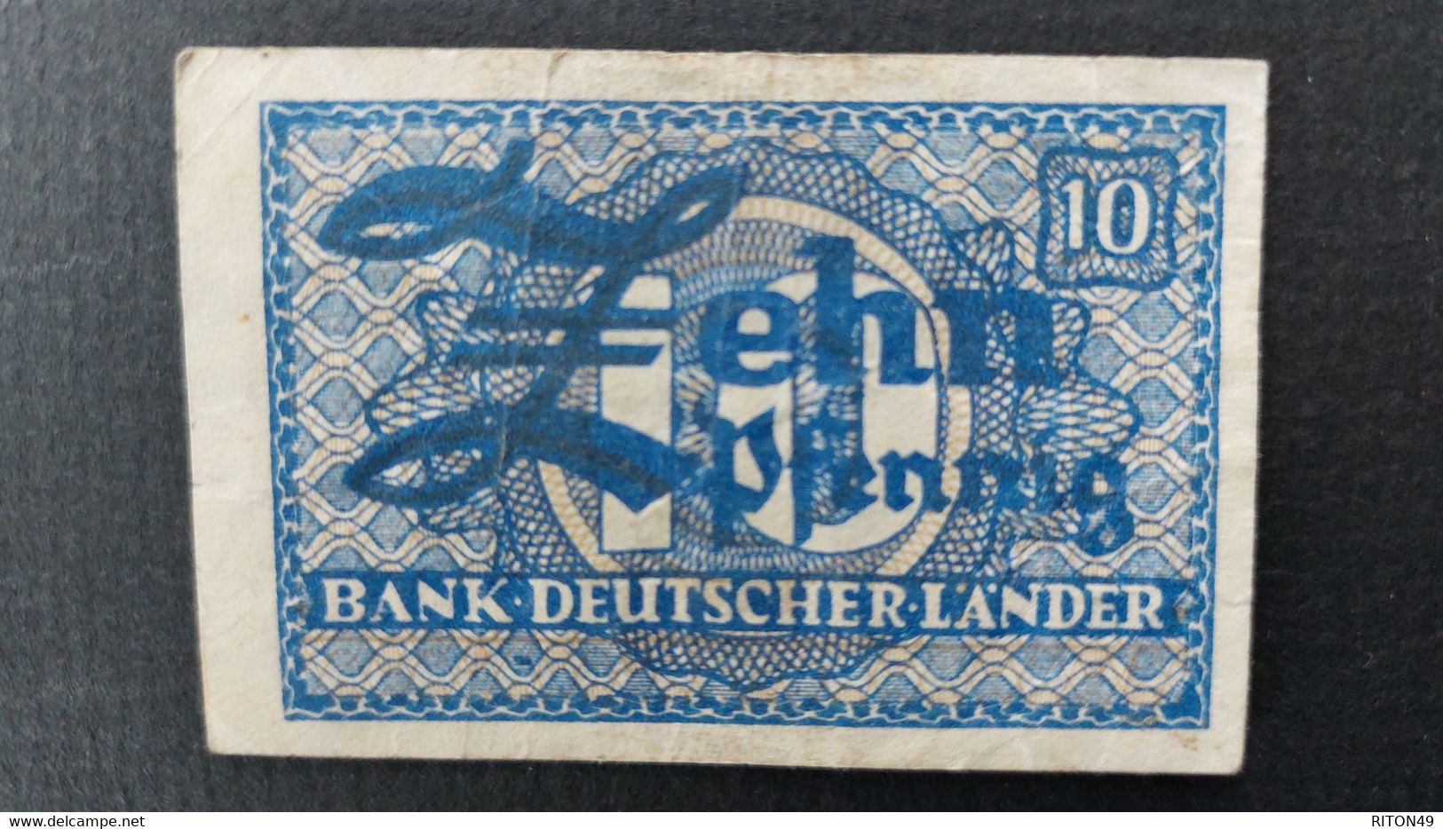 BILLET 1948 ALLEMAGNE 10 PFENNIG - Other & Unclassified