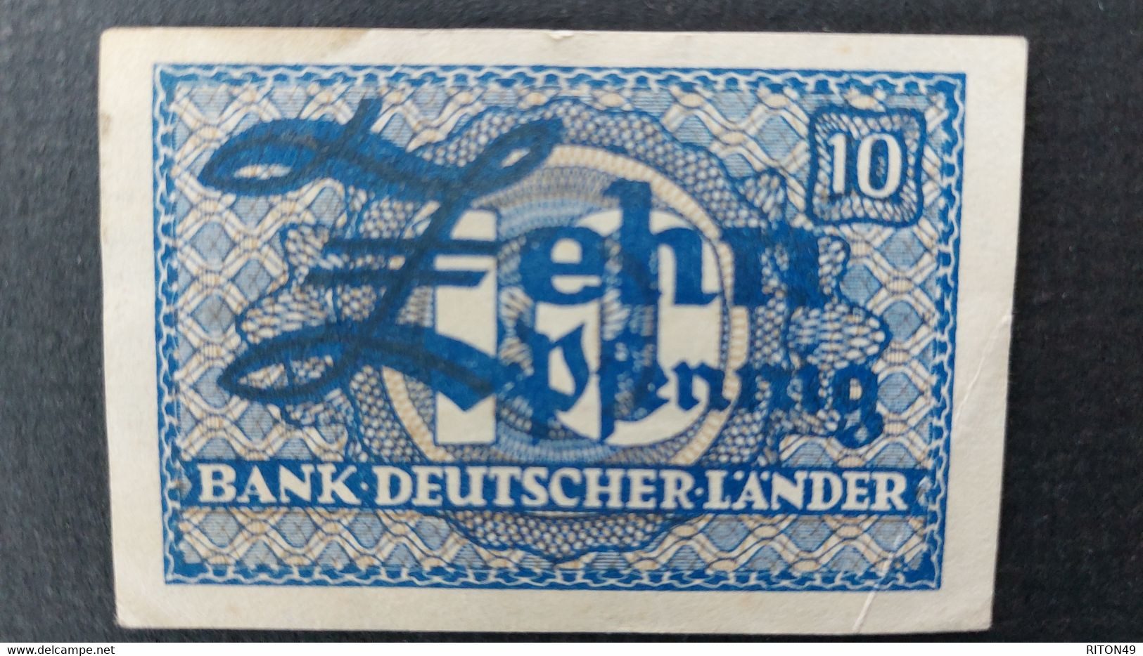 BILLET 1948 ALLEMAGNE 10 PFENNIG - Sonstige & Ohne Zuordnung