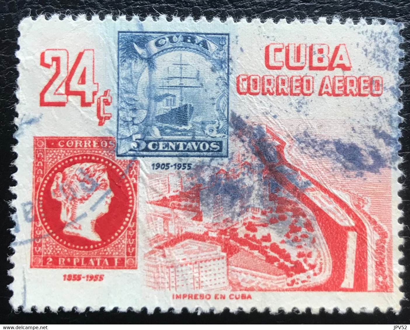 Cuba - C8/3 - (°)used - 1955 - Michel 452 - 100j Bestaan 1855-1955 - Used Stamps