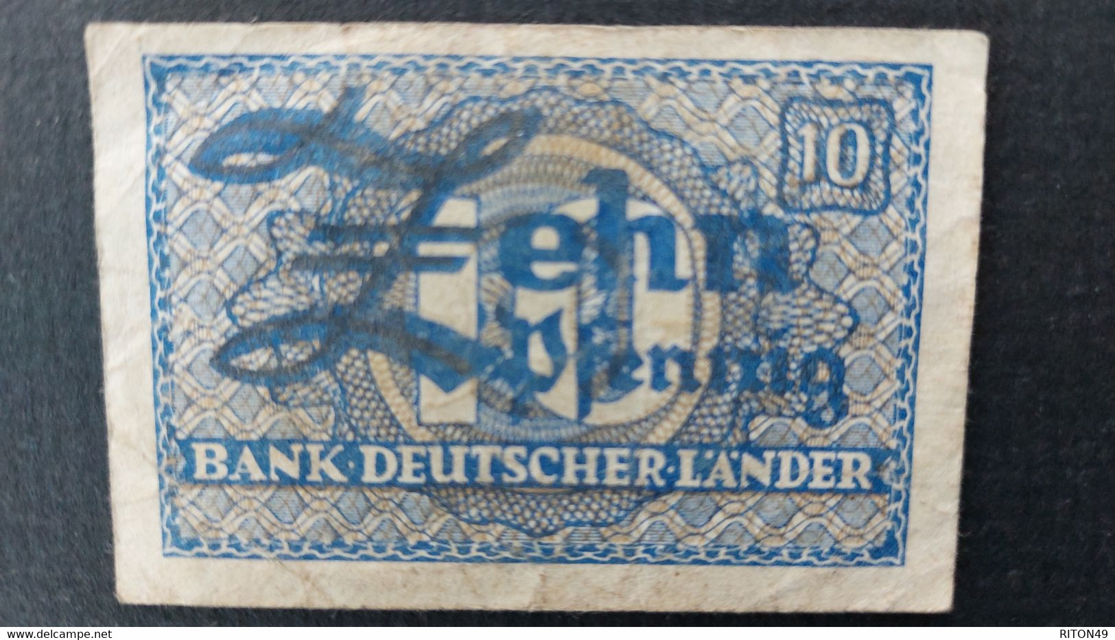 BILLET 1948 ALLEMAGNE 10 PFENNIG - Other & Unclassified