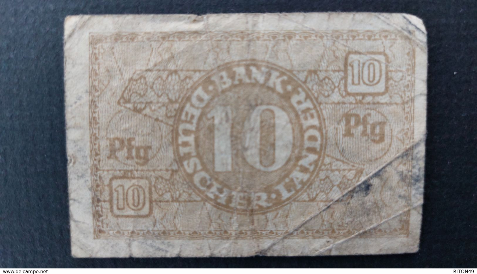 BILLET 1948 ALLEMAGNE 10 PFENNIG - Other & Unclassified