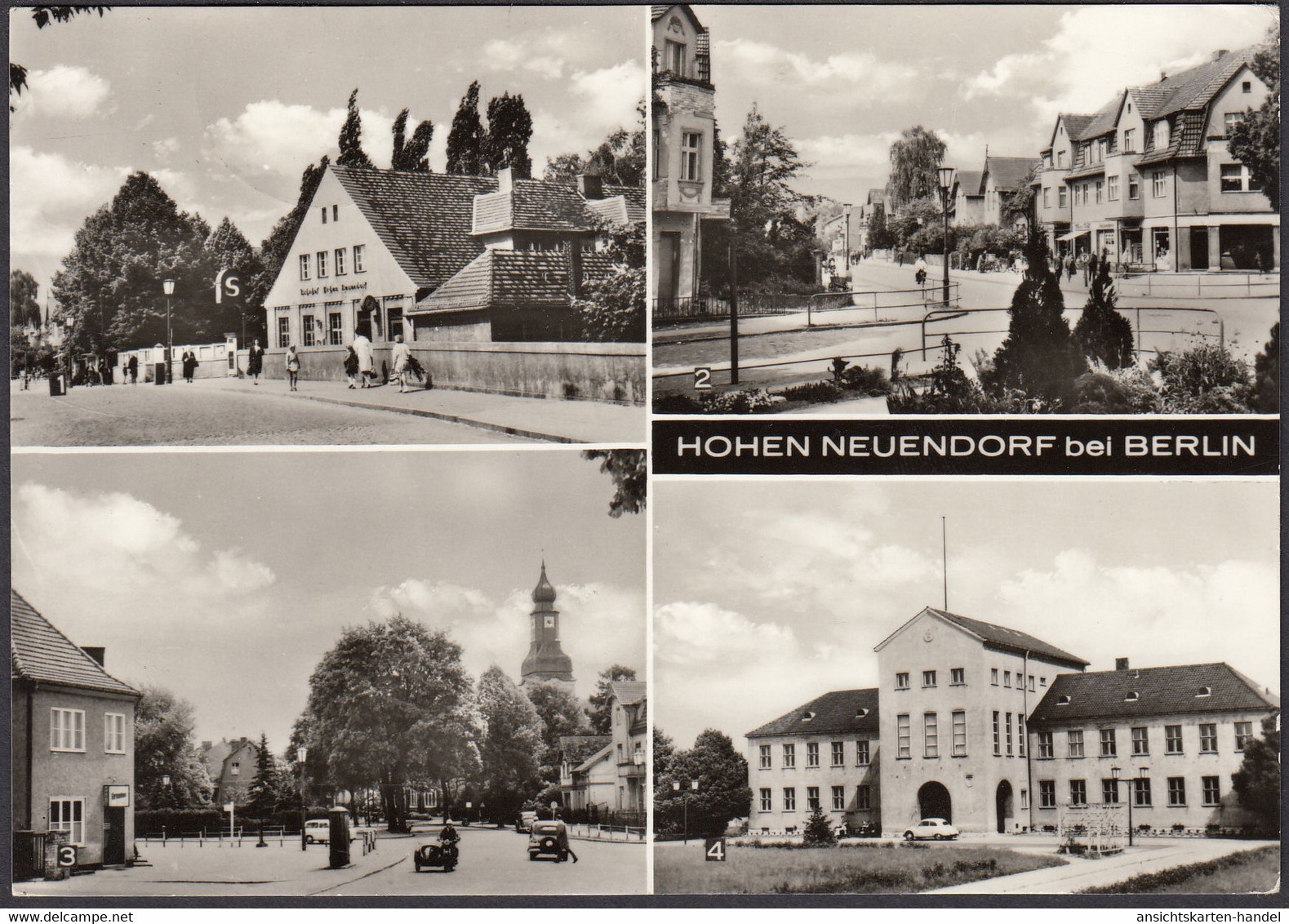 Hohen Neuendorf, Rathaus, Bahnhof, Leninstraße, Gelaufen 1975 - Hohen Neuendorf