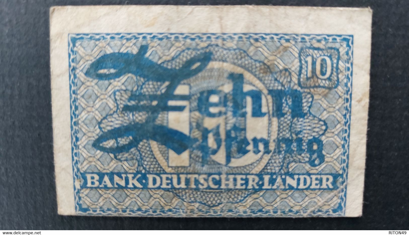 BILLET 1948 ALLEMAGNE 10 PFENNIG - Sonstige & Ohne Zuordnung