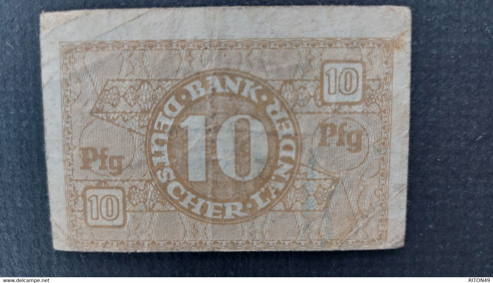 BILLET 1948 ALLEMAGNE 10 PFENNIG - Andere & Zonder Classificatie