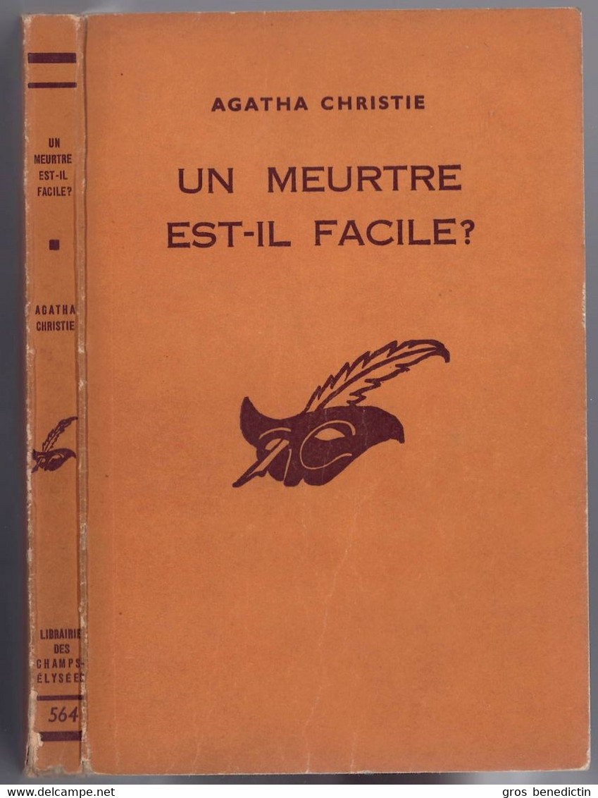 Le Masque N°564 - Agatha Christie - "Un Meurtre Est-il Facile ?" - 1964 - &Ben&Mask&Pol&Chris - Le Masque