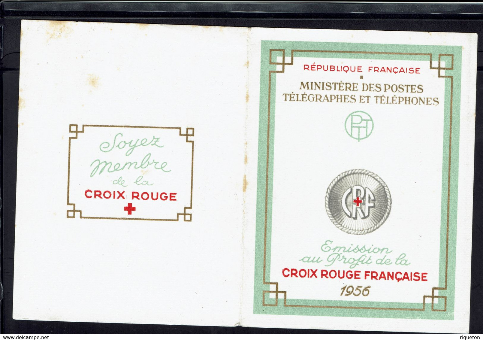 Fr - 1956 - Carnet Croix Rouge N° 2005 - Timbres 1088/89 - Rousseurs. - Croix Rouge