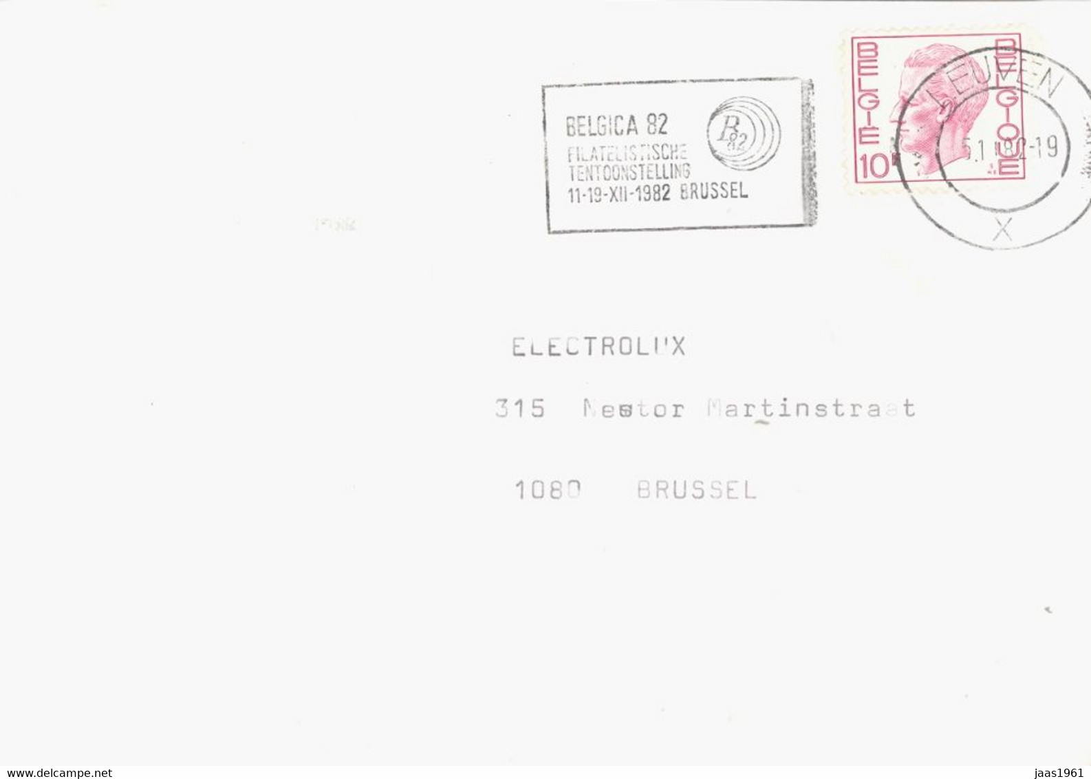 BELGIUM. POSTMARK PHILATELIC EXHIBITION BELGIGA 82. LEUVEN - Andere & Zonder Classificatie