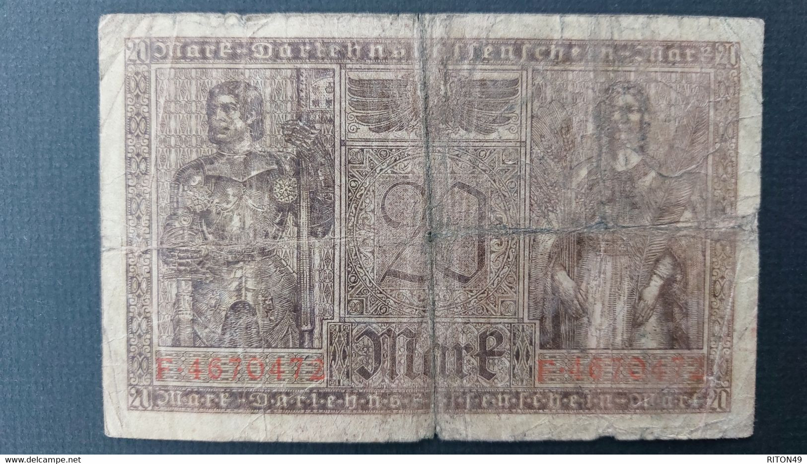 BILLET 1918 ALLEMAGNE 20 MARK - 20 Mark