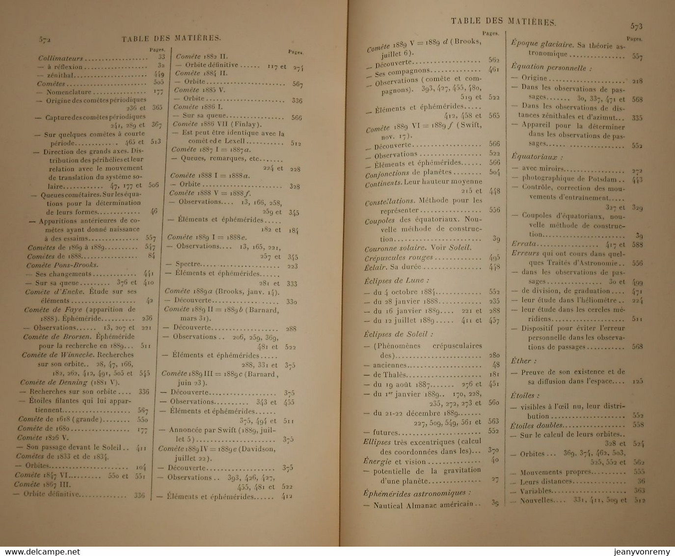 Bulletin Astronomique. Félix Tisserand. Tome VI.1889. - Astronomie