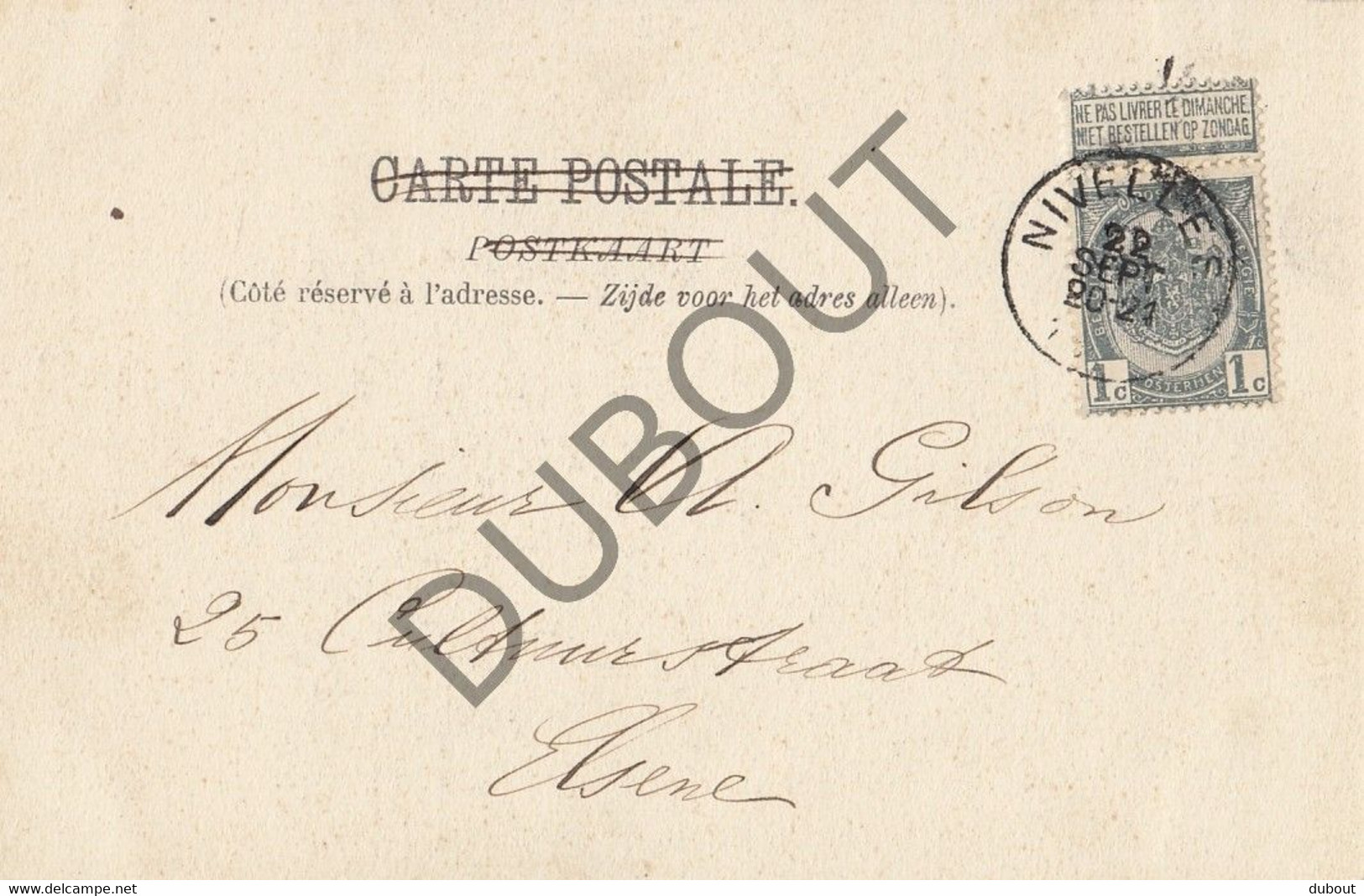 Postkaart-Carte Postale - NIVELLES - Monument Jules De Burlet  (C2350) - Nivelles