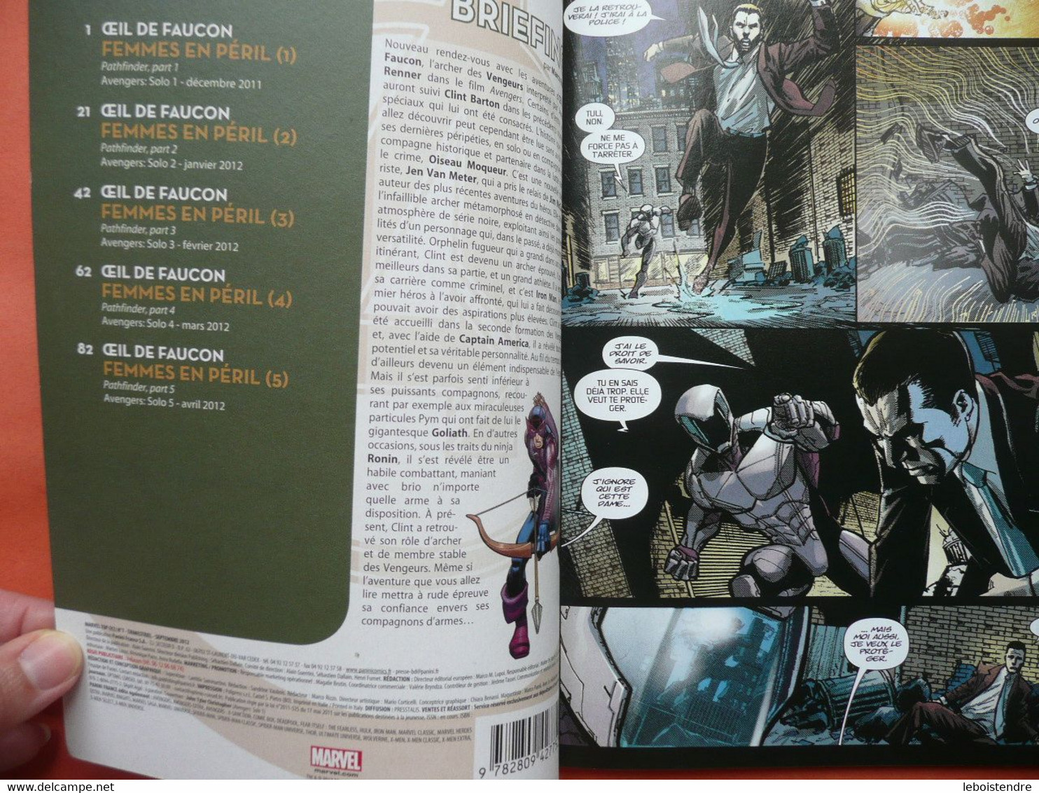 MARVEL TOP N 7 SEPTEMBRE 2012 OEIL DE FAUCON HAWKEYE MARVEL PANINI COMICS TRES BON ETAT - Marvel France