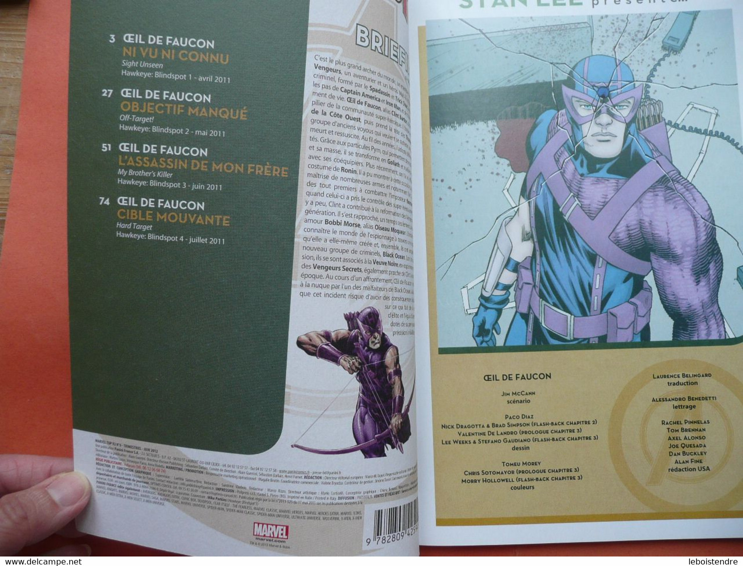 MARVEL TOP N 6 JUIN 2012 OEIL DE FAUCON HAWKEYE BLINDSPOT  MARVEL PANINI COMICS TRES BON ETAT - Marvel France