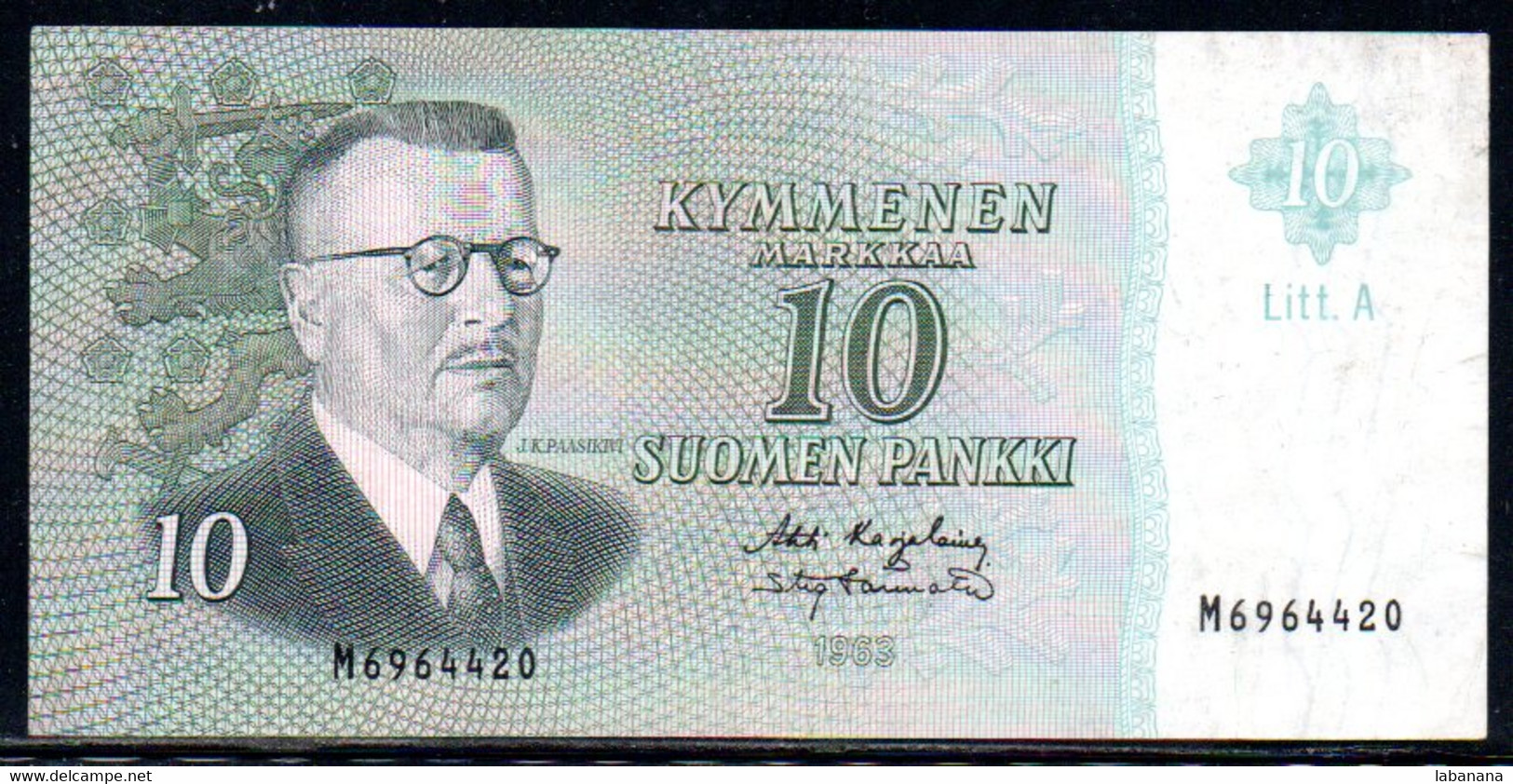 659-Finlande 10 Markkaa 1963 M696 Neuf - Finland