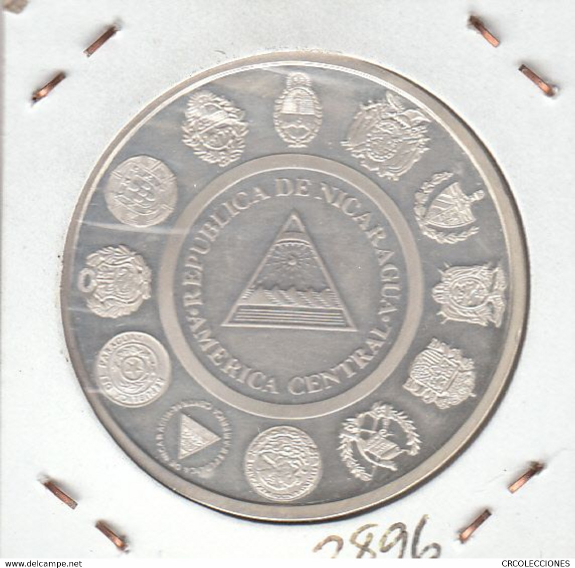 E2896 MONEDA NICARAGUA 5 CORDOBAS 1997 PLATA PROOF 40 - Nicaragua