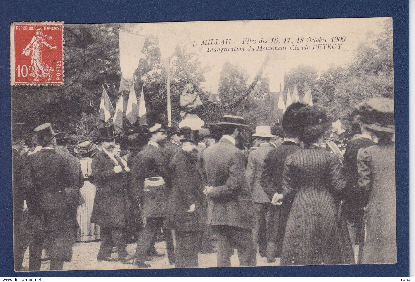 CPA [12] Aveyron > Millau Inauguration Du Monument Claude PEYROT Circulé - Millau