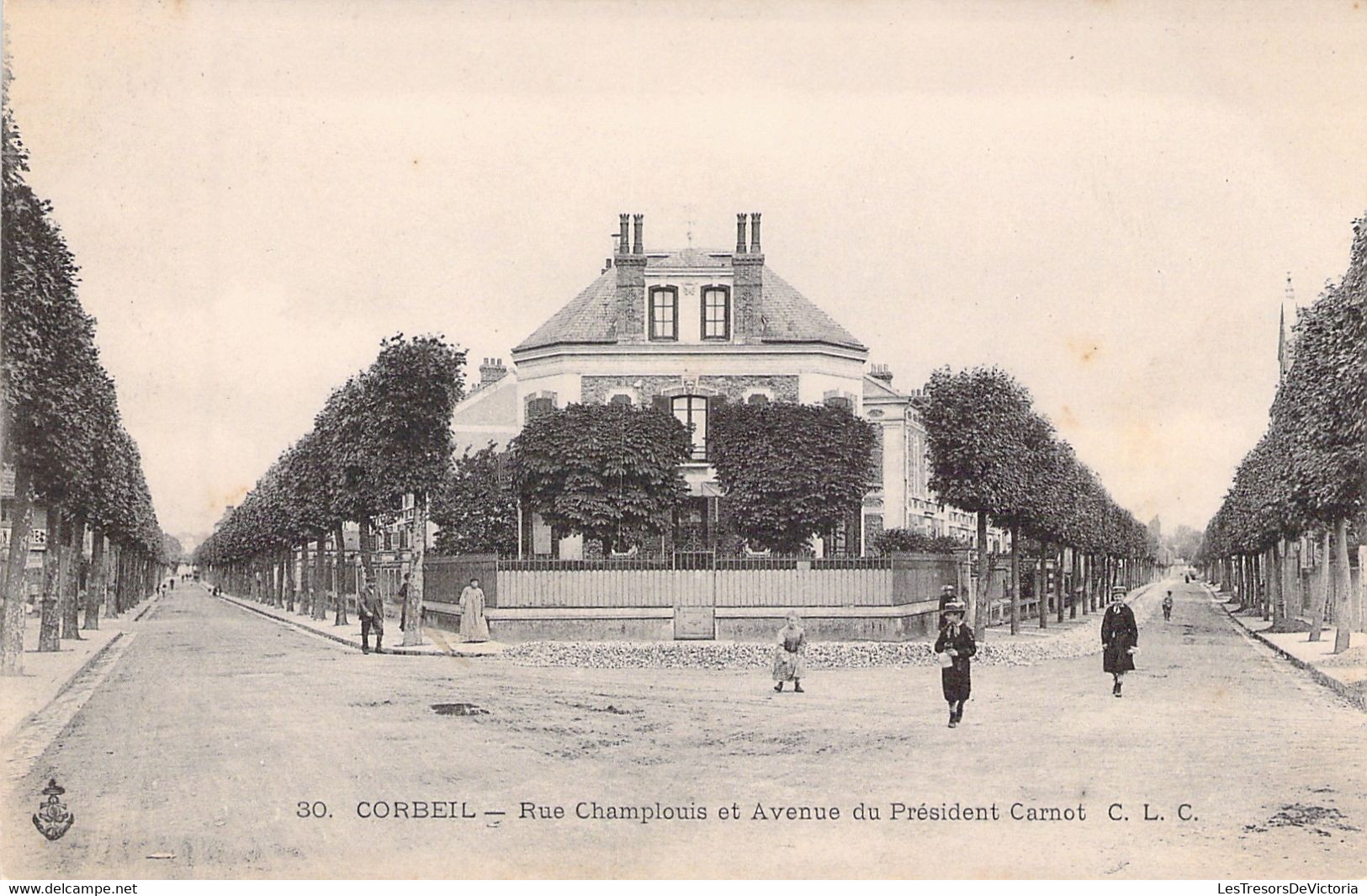 CPA Corbeil - Rue Champlouis Et Avenue Du Président Carnot - Corbeil Essonnes