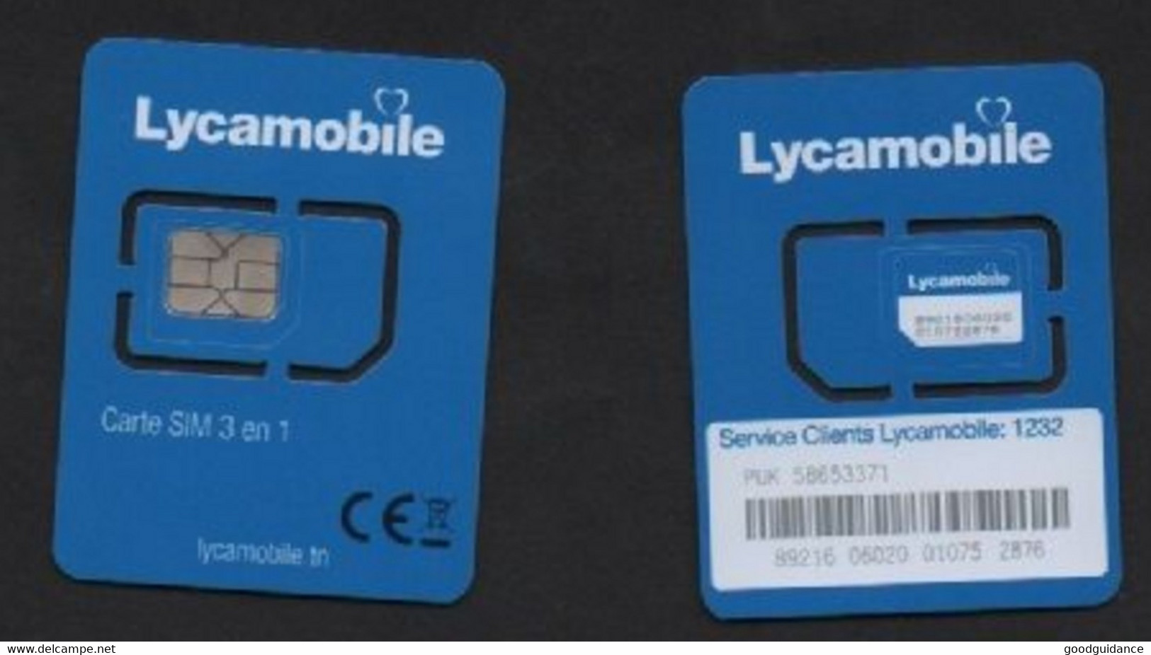 Tunisia- Tunisie - Lycamobile - Mini/Micro/Nano SIM Card 4G - Not Used - Tunisie
