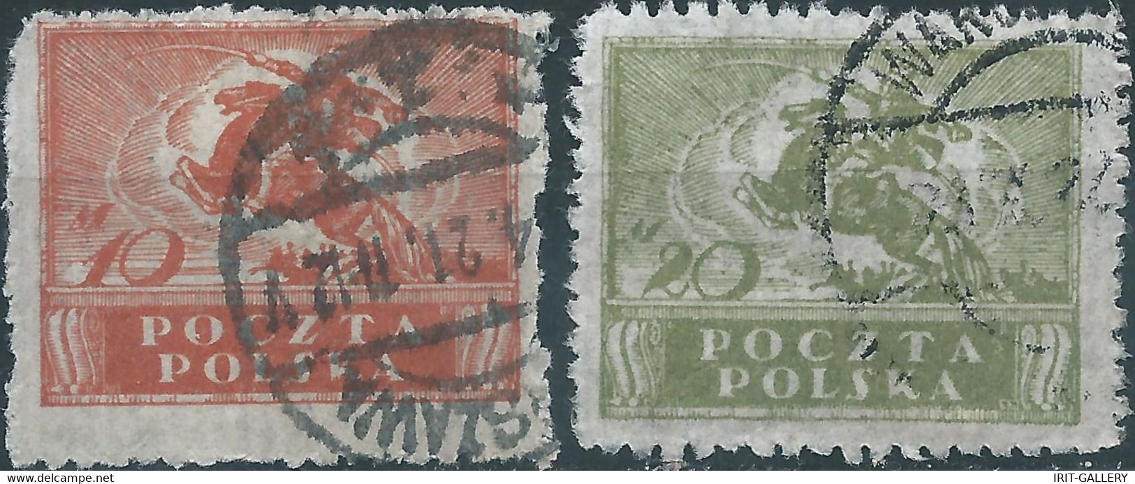 POLONIA-POLAND-POLSKA,1919 South And North Poland Issues -10M & 20M ,Obliterated - Used Stamps