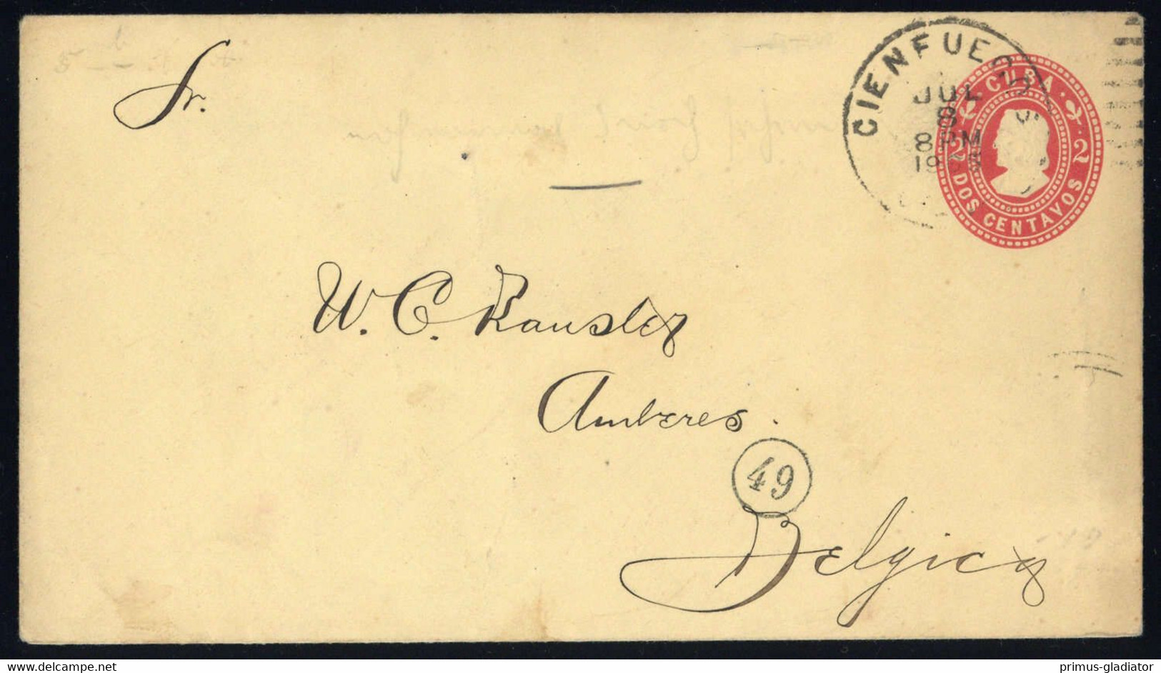 1900, Cuba, U 9 B, Brief - Kuba