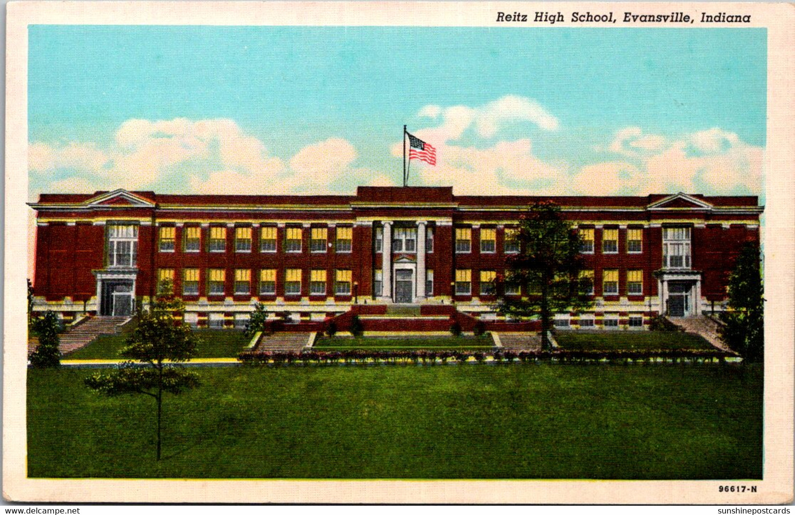 Indiana Evansville Reitz High School Curteich - Evansville