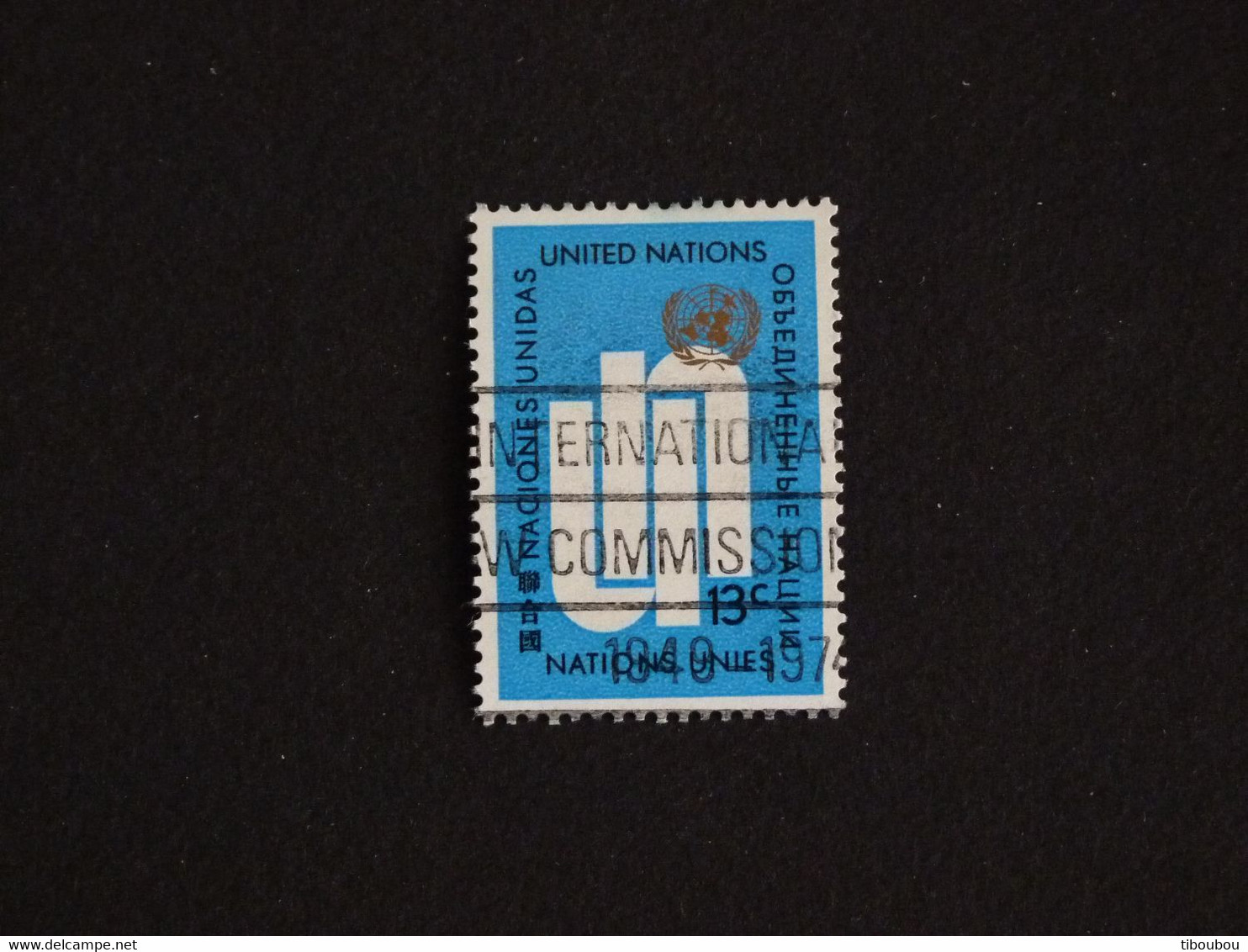 NATIONS UNIES UNITED NATIONS ONU NEW YORK YT 190 OBLITERE - INITIALES UN ENTRECROISEES - Used Stamps