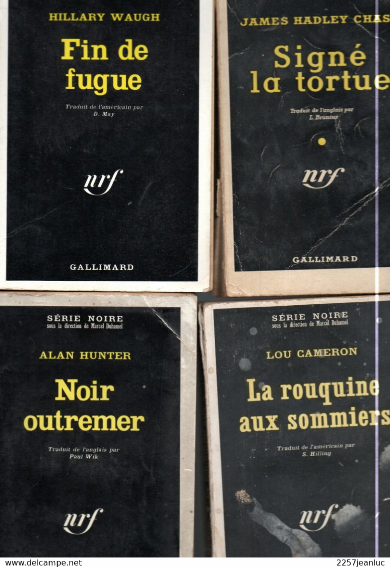 7 Romans  Serie Noire   - Editions Gallimard Divers   N: 318 - 1307 - 1370 - 1382 -1401 -1422 -1479 - Roman Noir
