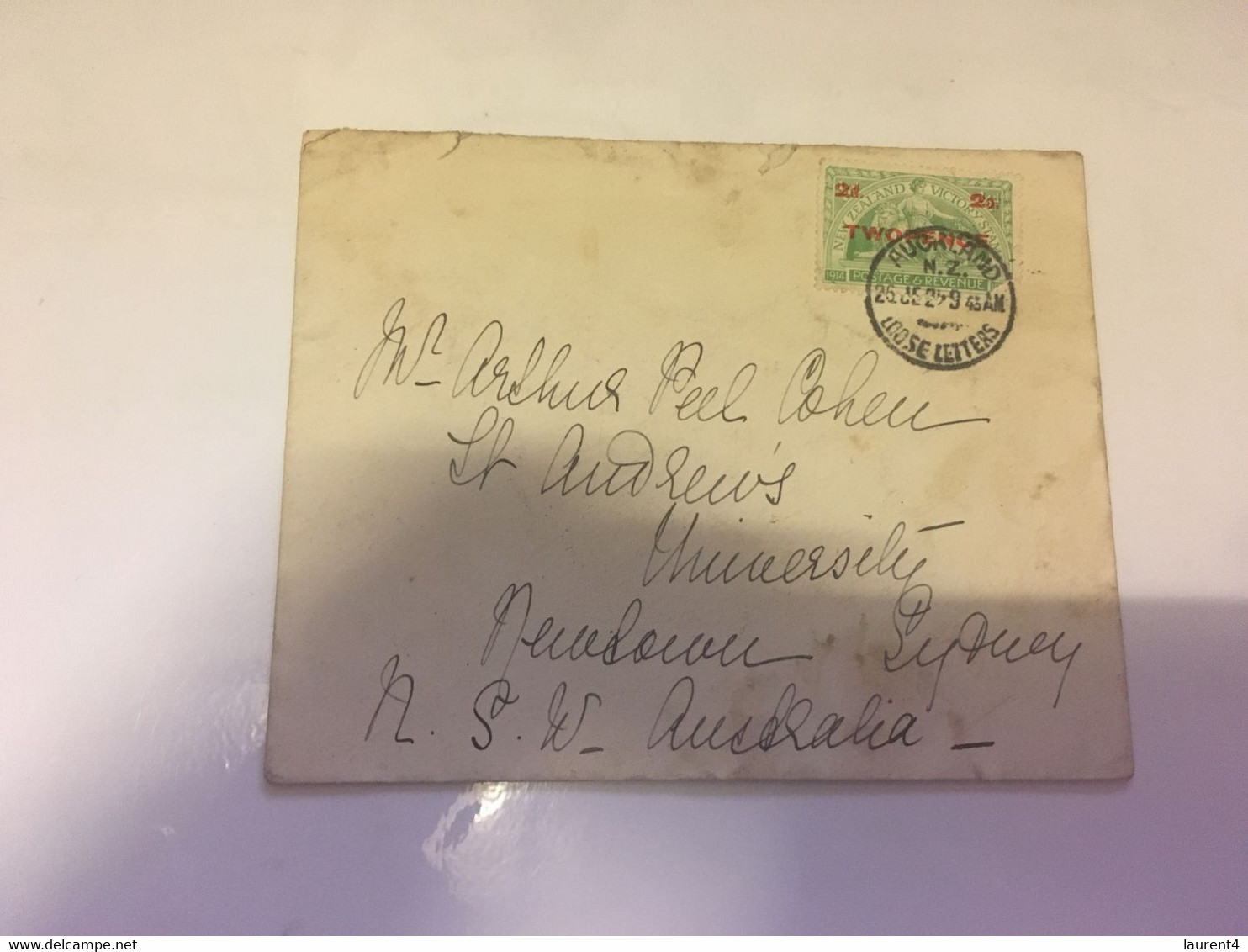 (3 H 7) New Zeland Cover Posted To Australia (Sydney - NSW) In 1929 ??? - Covers & Documents