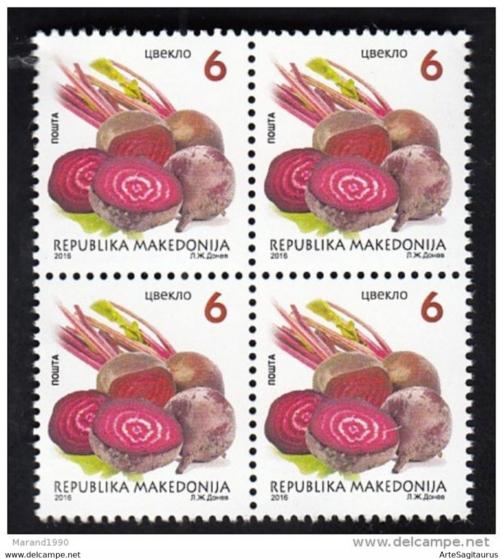 REPUBLIC OF MACEDONIA, 2016, STAMPS, MICHEL 763 - Vegetables, Plants, Food + - Vegetables