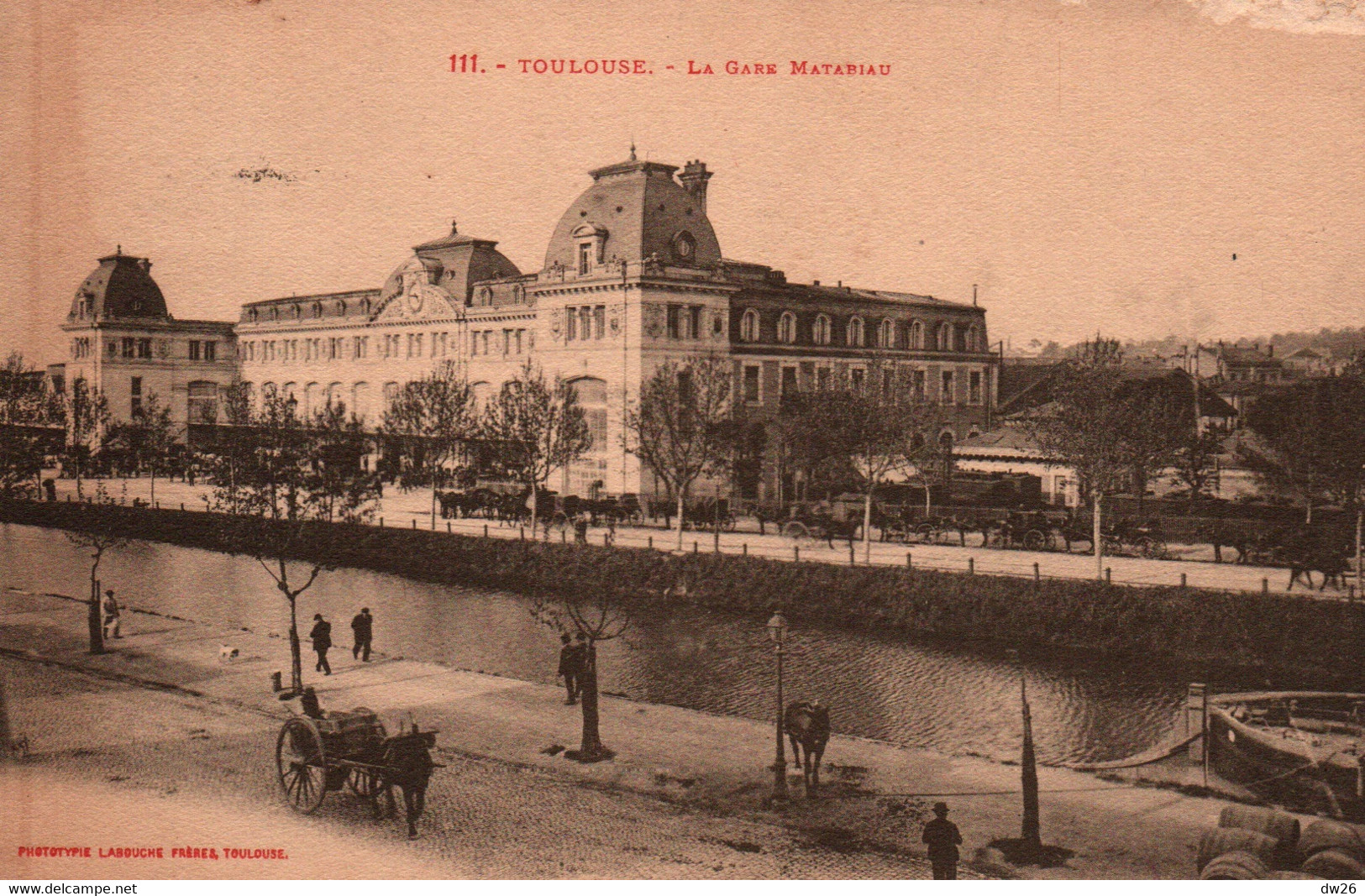 Toulouse - La Gare Matabiau Et Le Canal - Edition Labouche Frères - Carte Animée N° 111 - Toulouse