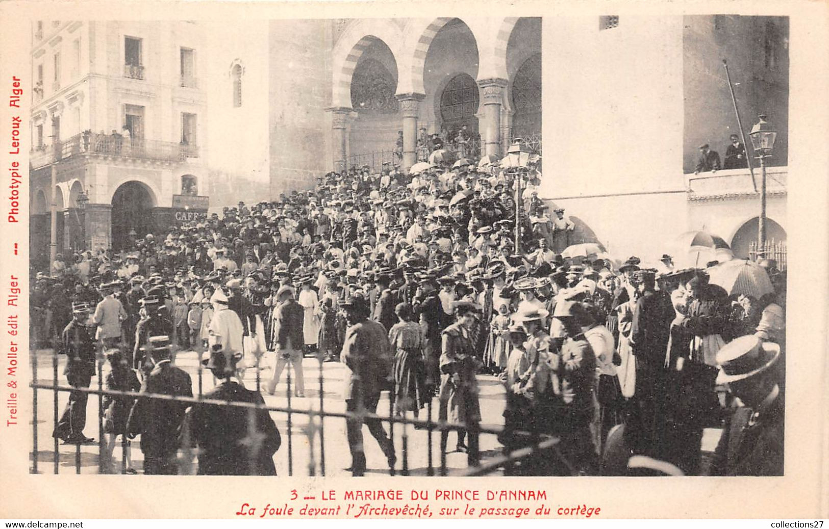 PRINCE D'ANNAM- ( VIET NAM) MARIAGE DU PRINCE D'ANNAM UNG LICHI AVEC  Melle Laloë A  ALGER-  6 CARTES