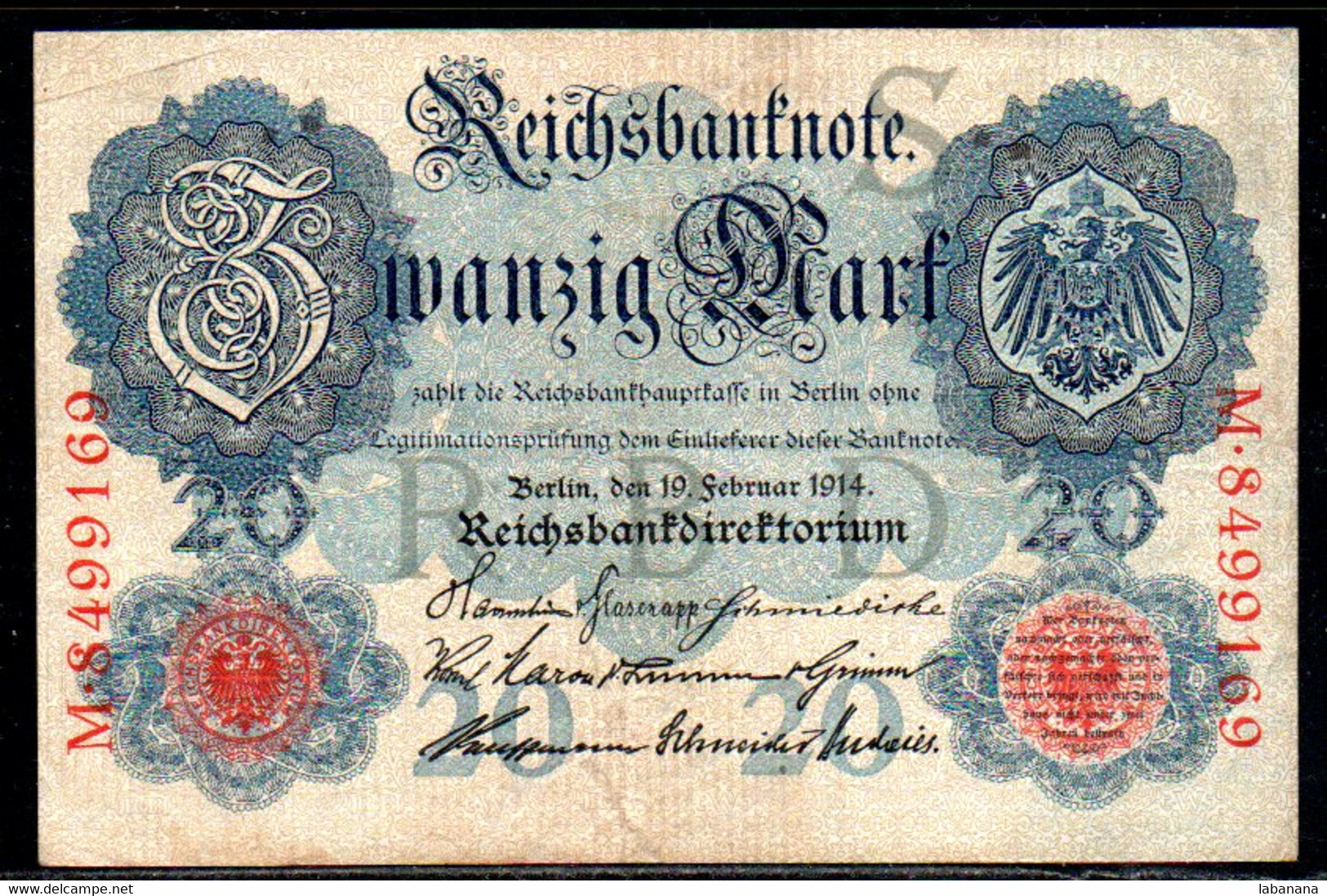 659-Allemagne 20m 1914 M849 - 20 Mark