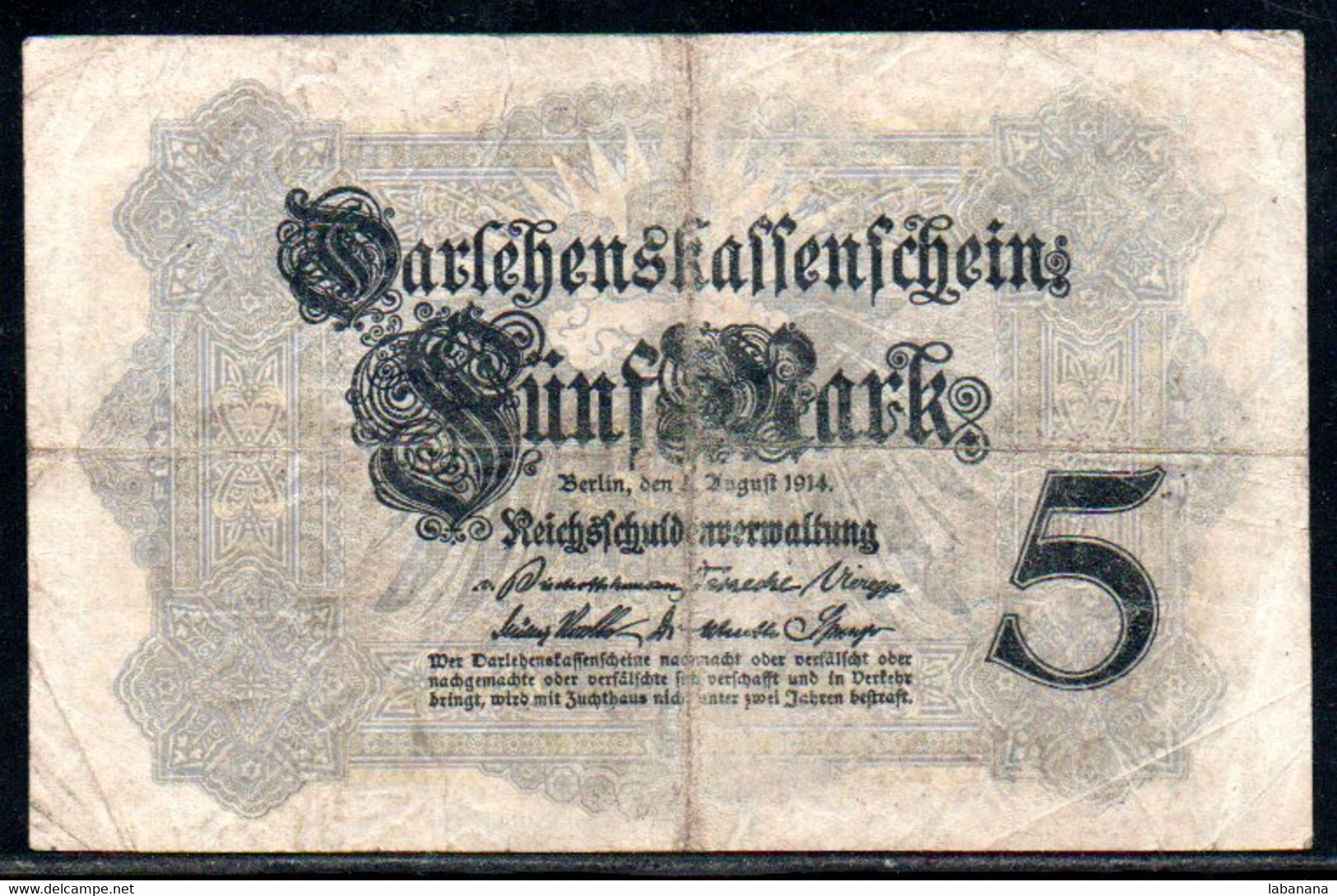 659-Allemagne 5m 1914 C998 - 5 Mark
