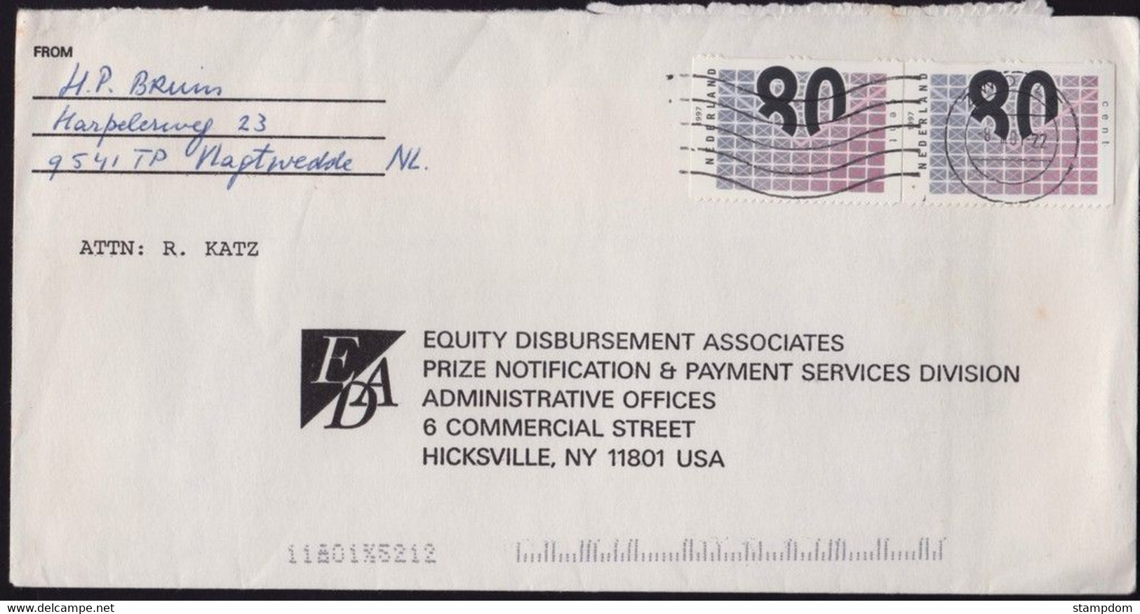 NETHERLANDS 2001 COVER To USA @D3888 - Lettres & Documents