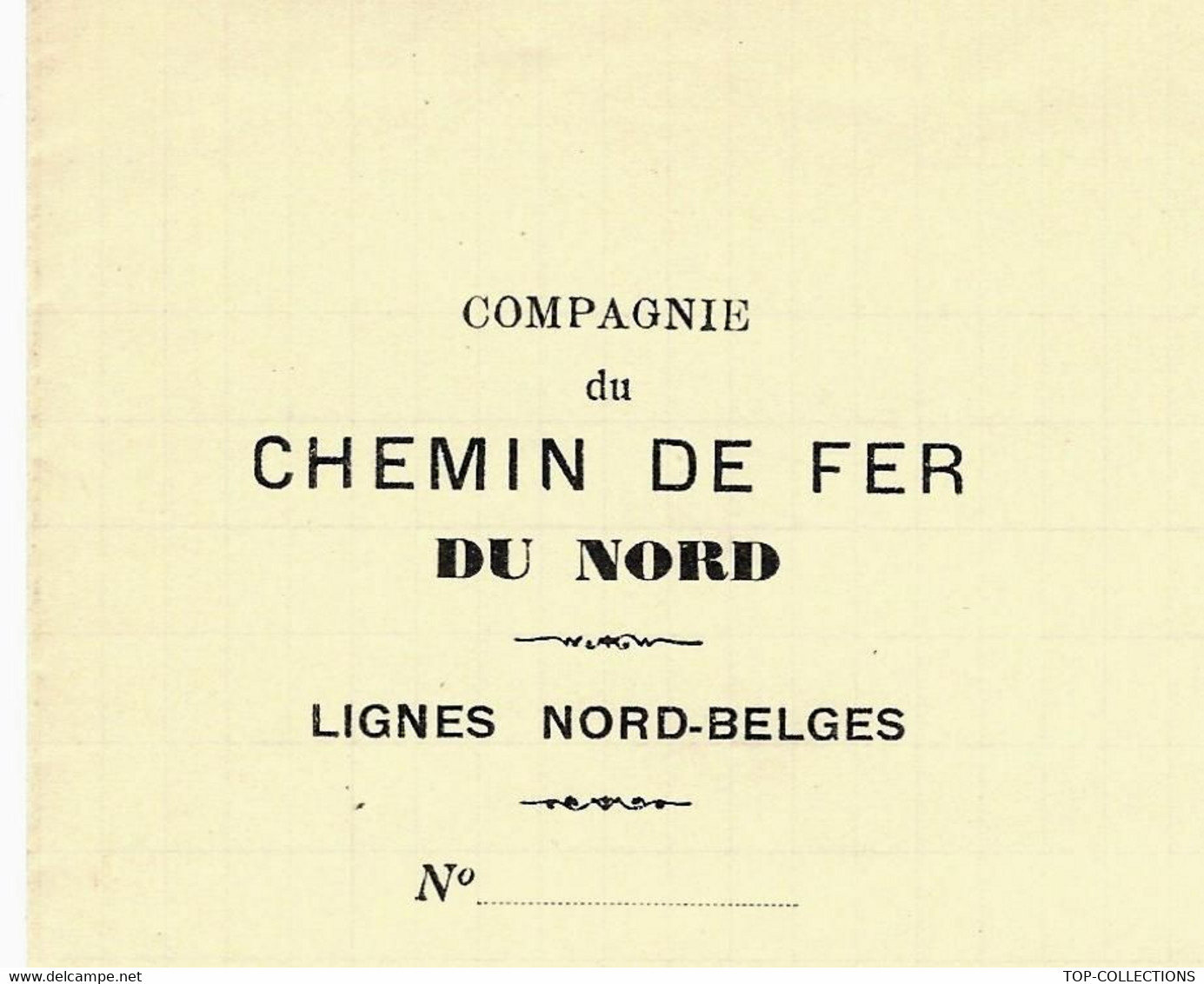 ENTETE CHEMIN DE FER DU NORD LIGNES NORD BELGES JEMAPPES BELGIQUE 1914 - 1900 – 1949