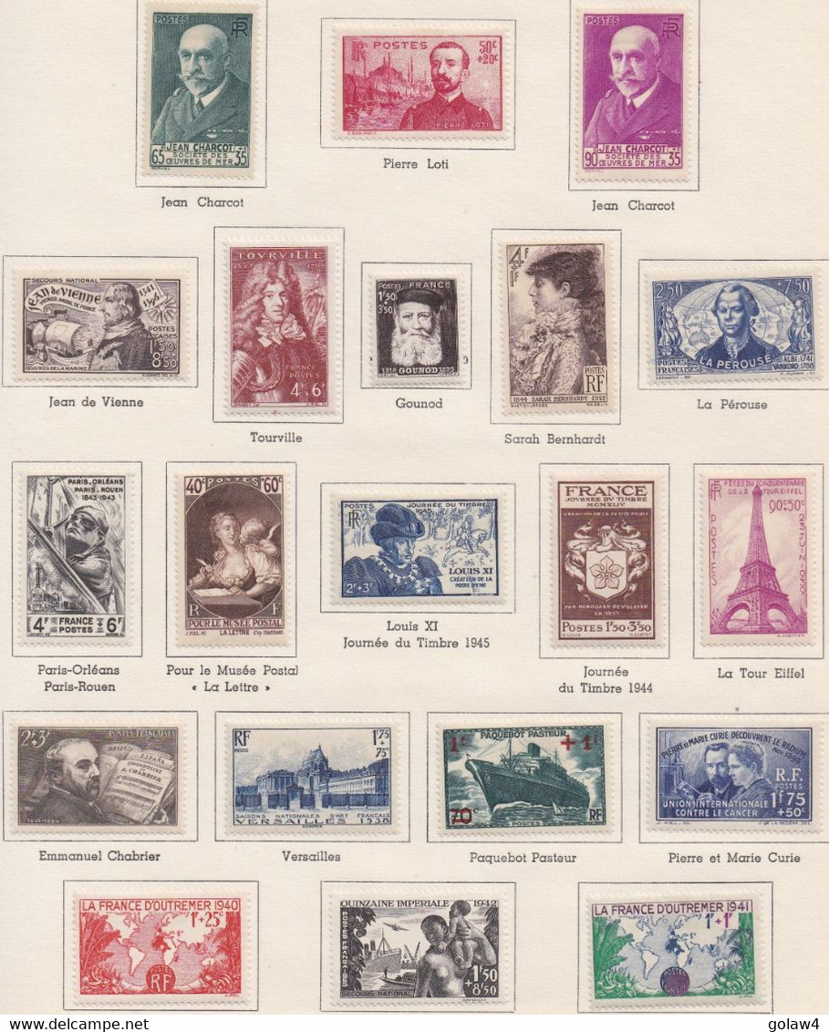 28139# LOT TIMBRES * CHARCOT LOTI TOURVILLE GOUNOD BERNHARDT TOUR EIFFEL VERSAILLES MARIE CURIE Cote + 70 Euros - Neufs